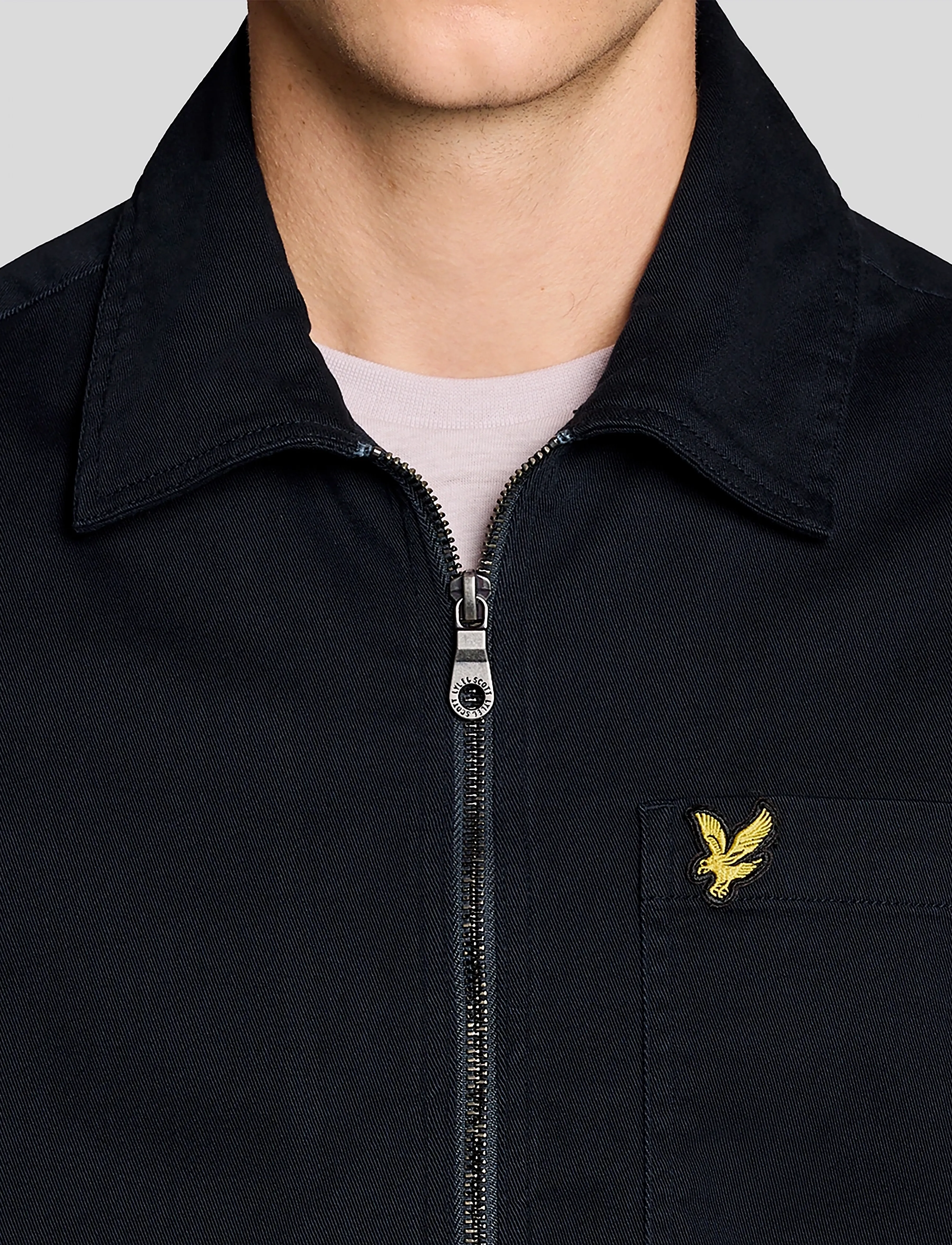 Lyle & Scott - Enzyme Wash Zip Through Overshirt - overshirts - dark navy - 4