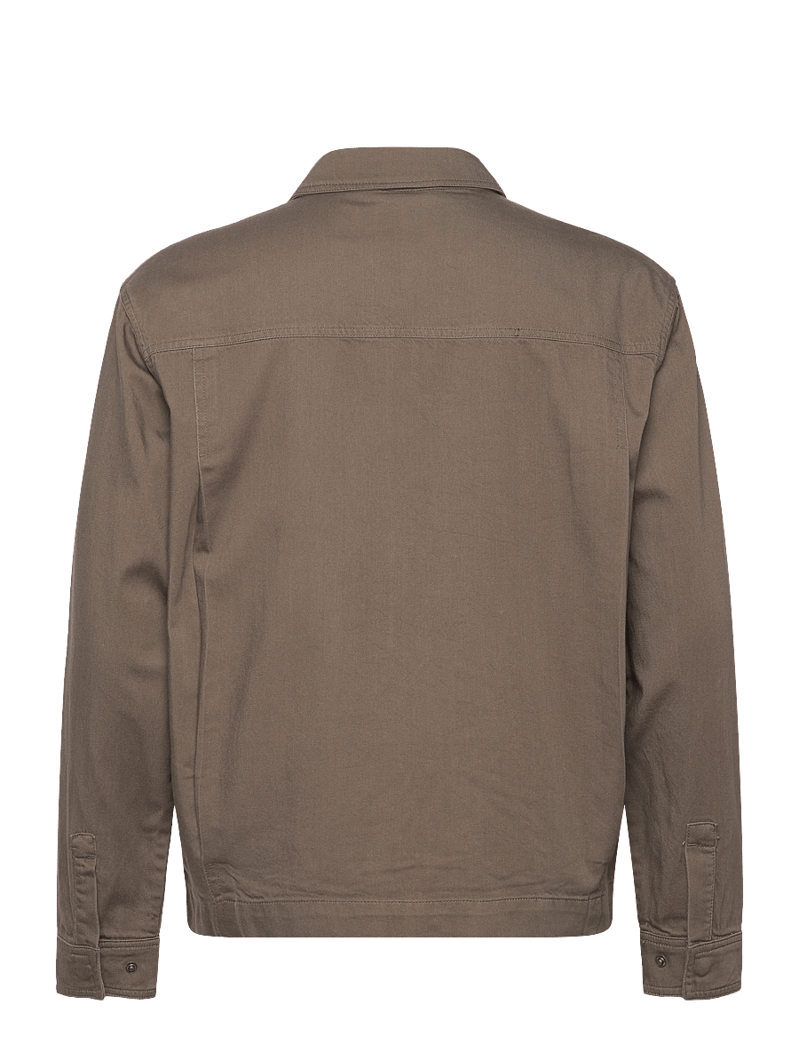 Lyle & Scott - Enzyme Wash Zip Through Overshirt - Überhemden - khaki ash - 2