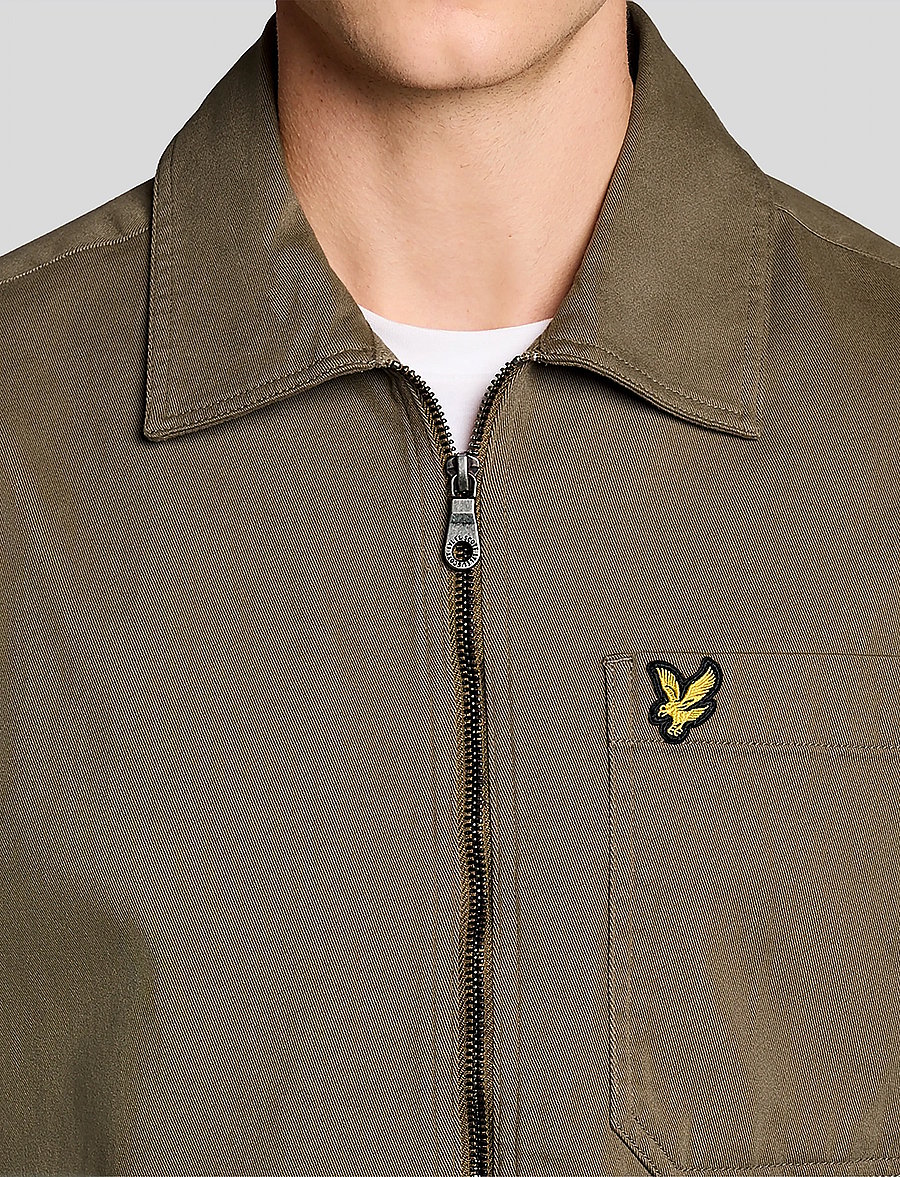 Lyle & Scott - Enzyme Wash Zip Through Overshirt - Überhemden - khaki ash - 5