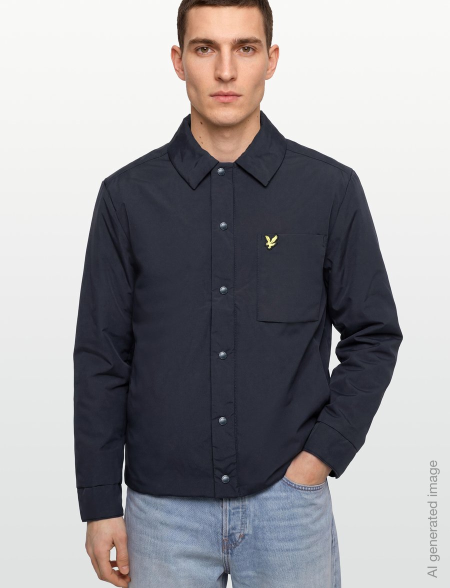 Lyle & Scott - Lightweight Wadded Overshirt - sulejoped - dark navy - 3