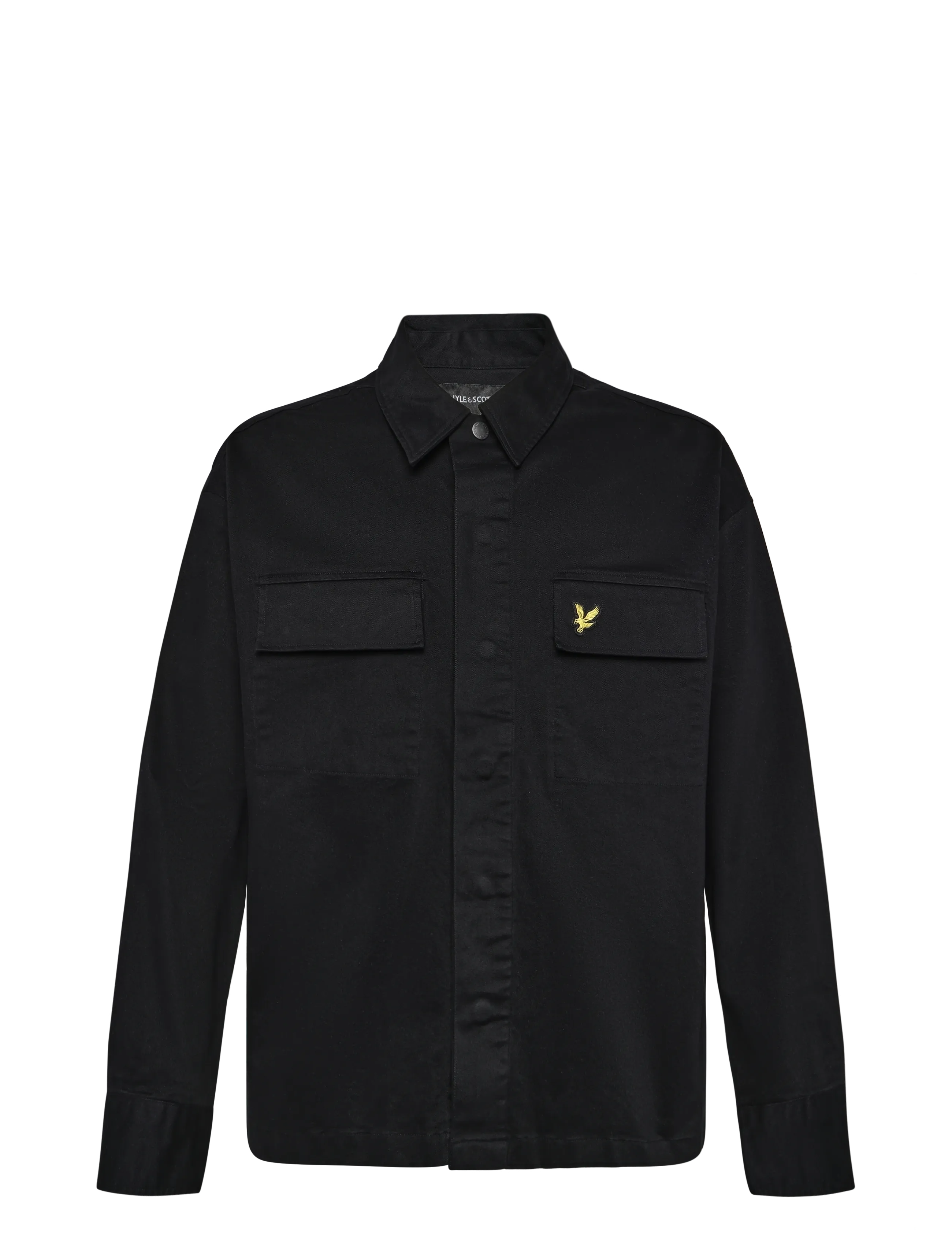 Lyle & Scott Washed Overshirt - Overskjorter - JET BLACK / black