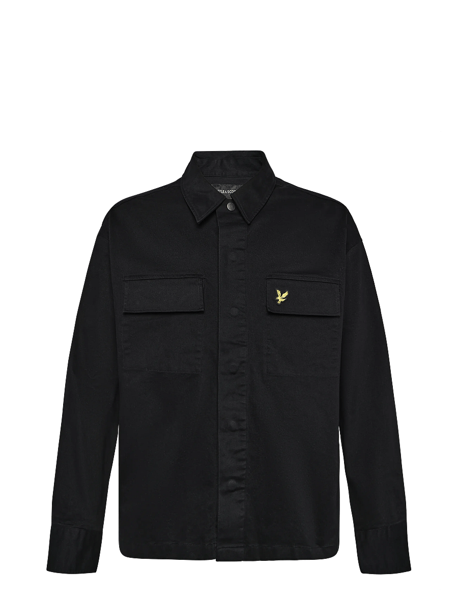 Lyle & Scott - Washed Overshirt - Überhemden - jet black - 1