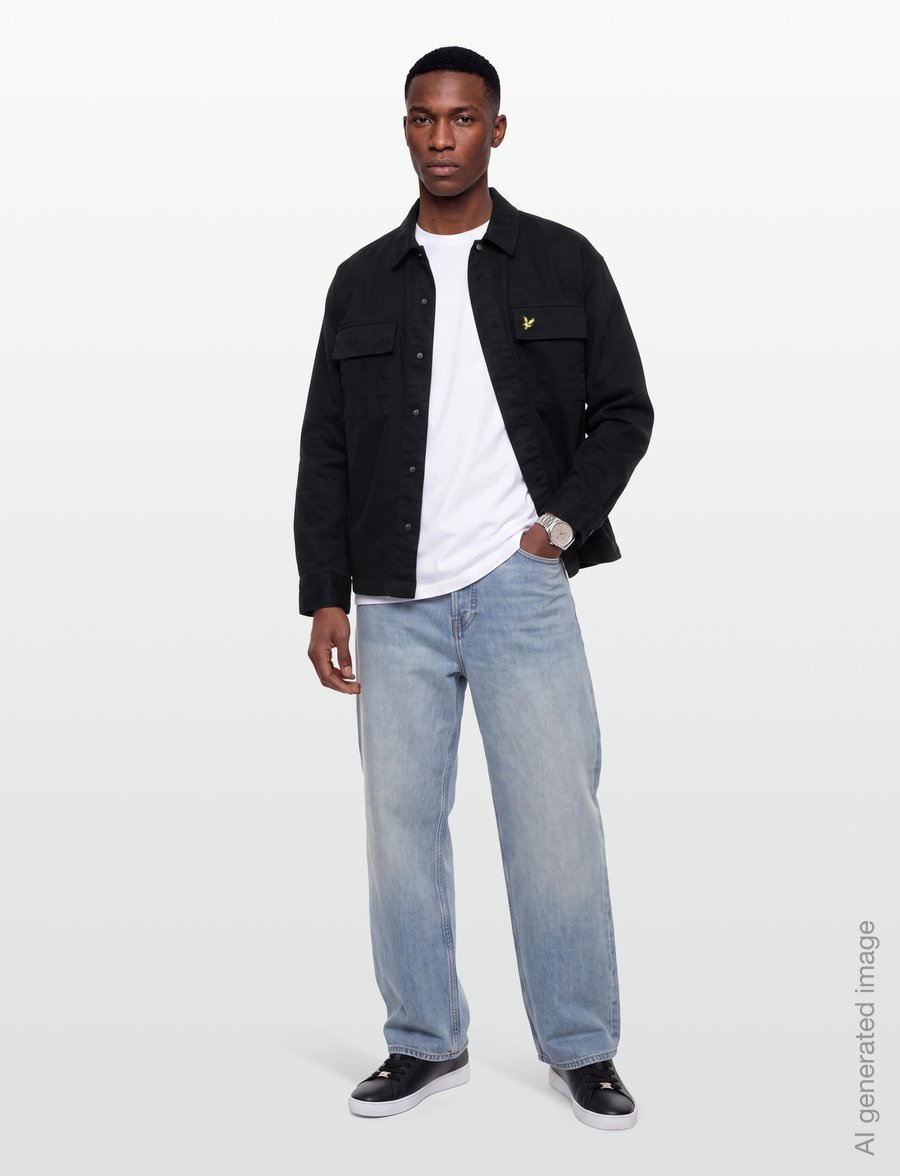 Lyle & Scott - Washed Overshirt - Überhemden - jet black - 0