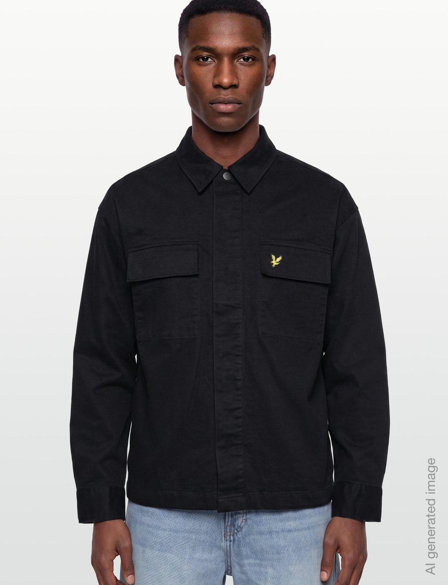 Lyle & Scott - Washed Overshirt - Überhemden - jet black - 3