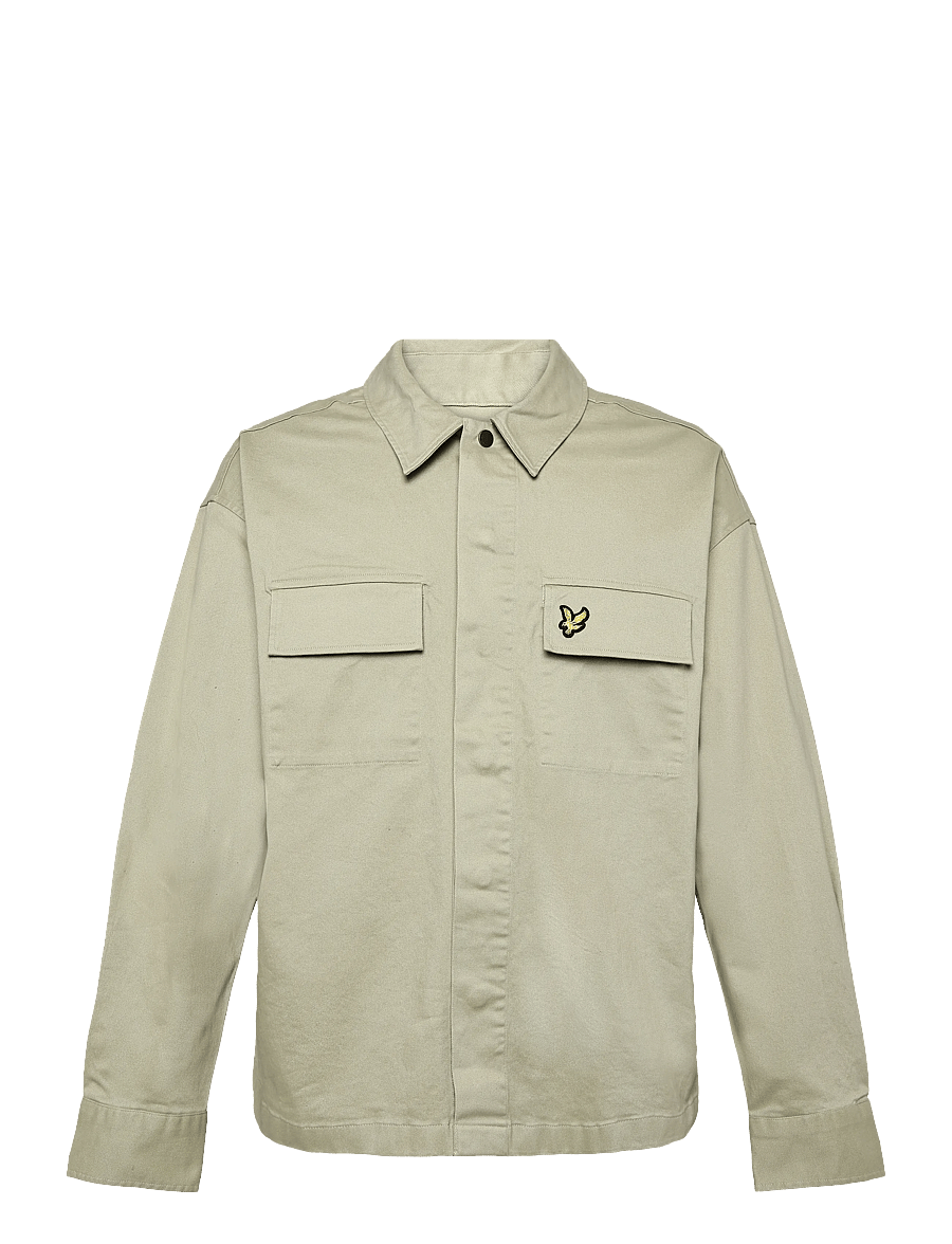Lyle & Scott - Washed Overshirt - Überhemden - smoke olive - 1