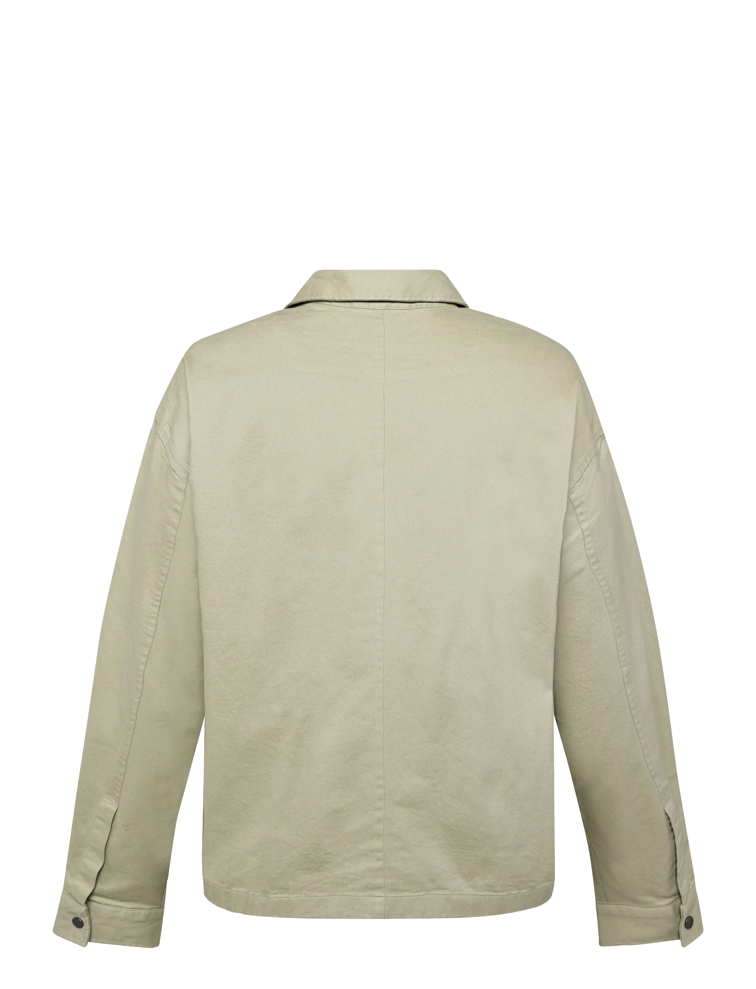 Lyle & Scott - Washed Overshirt - overshirts - smoke olive - 2