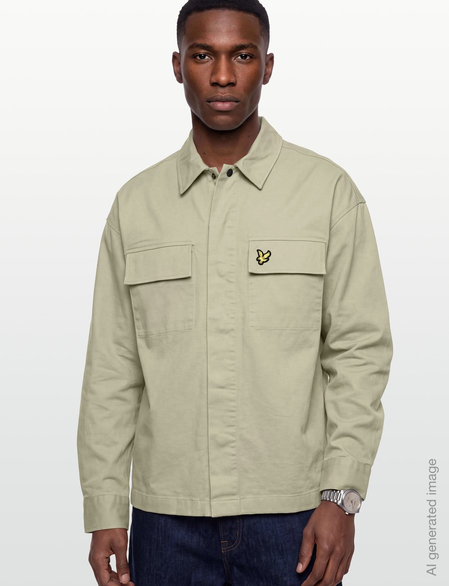 Lyle & Scott - Washed Overshirt - Überhemden - smoke olive - 3