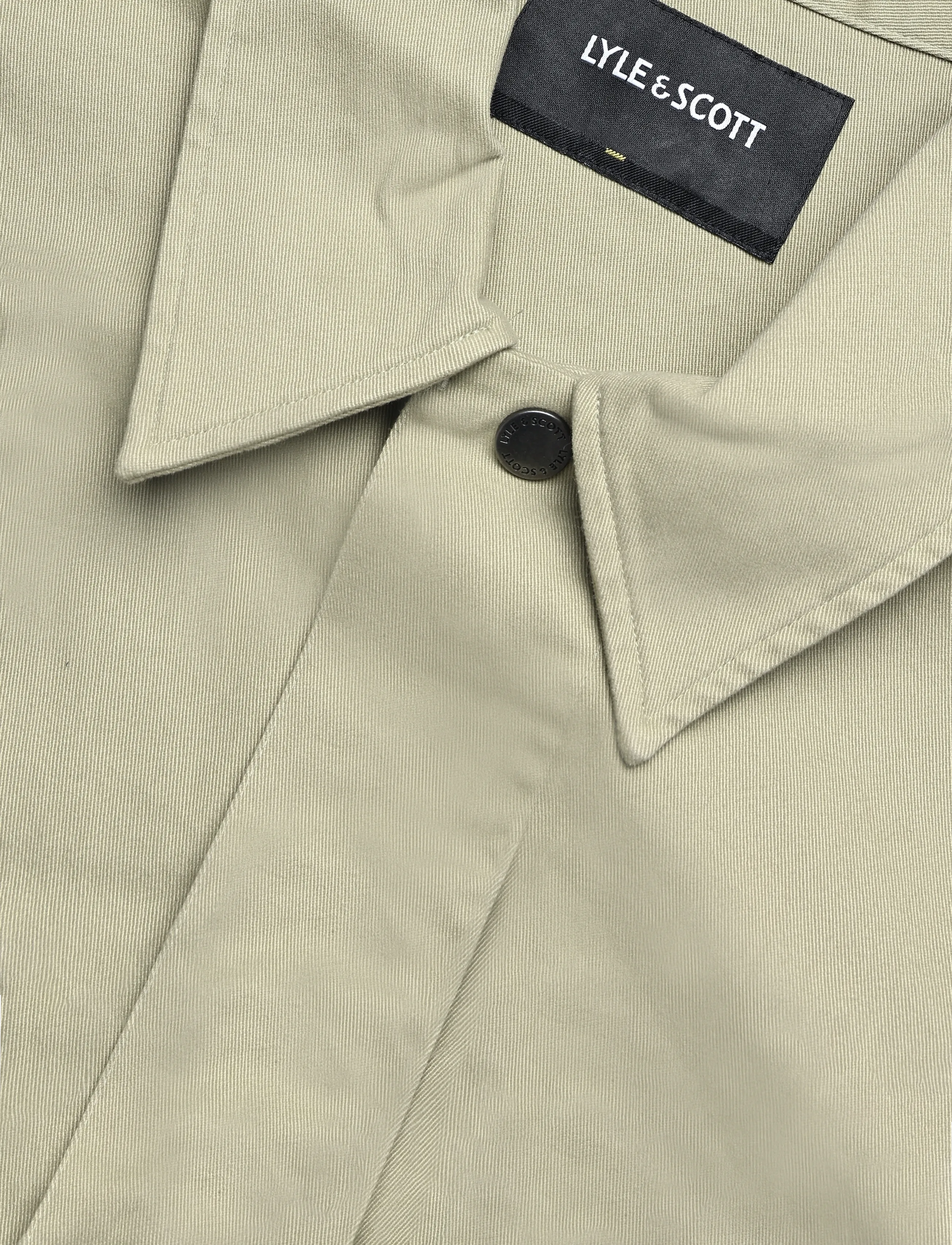 Lyle & Scott - Washed Overshirt - overshirts - smoke olive - 5