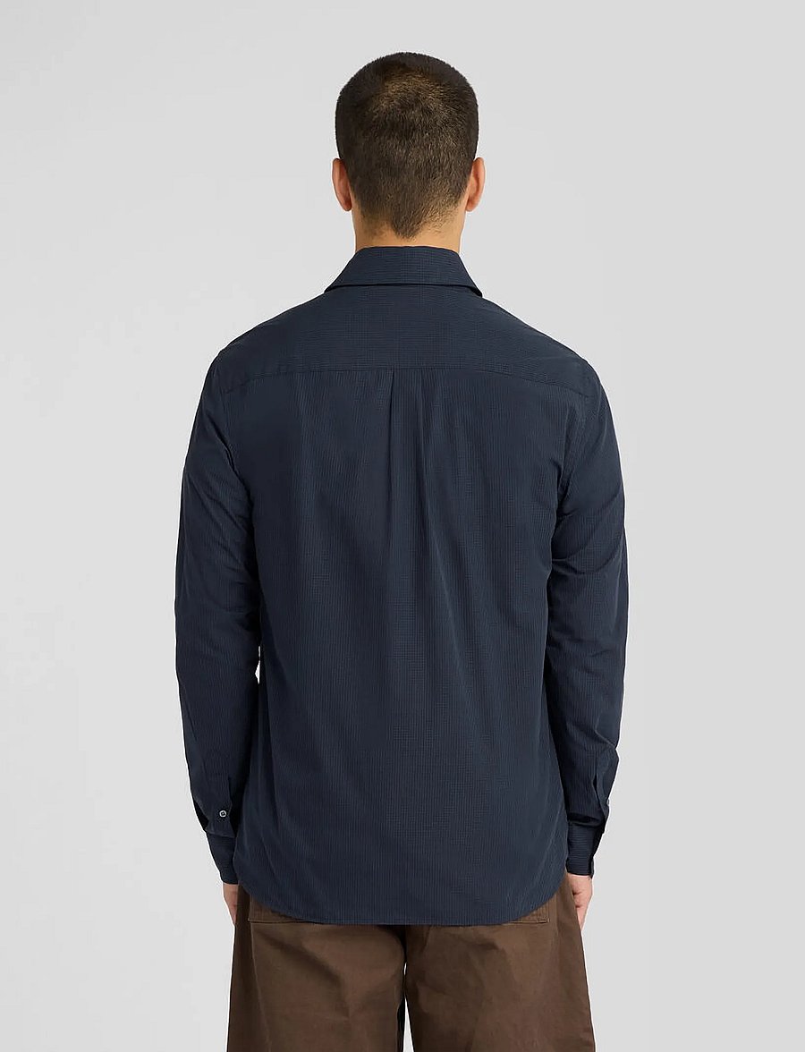 Lyle & Scott - Windowpane Shirt - casual skjortor - dark navy - 3