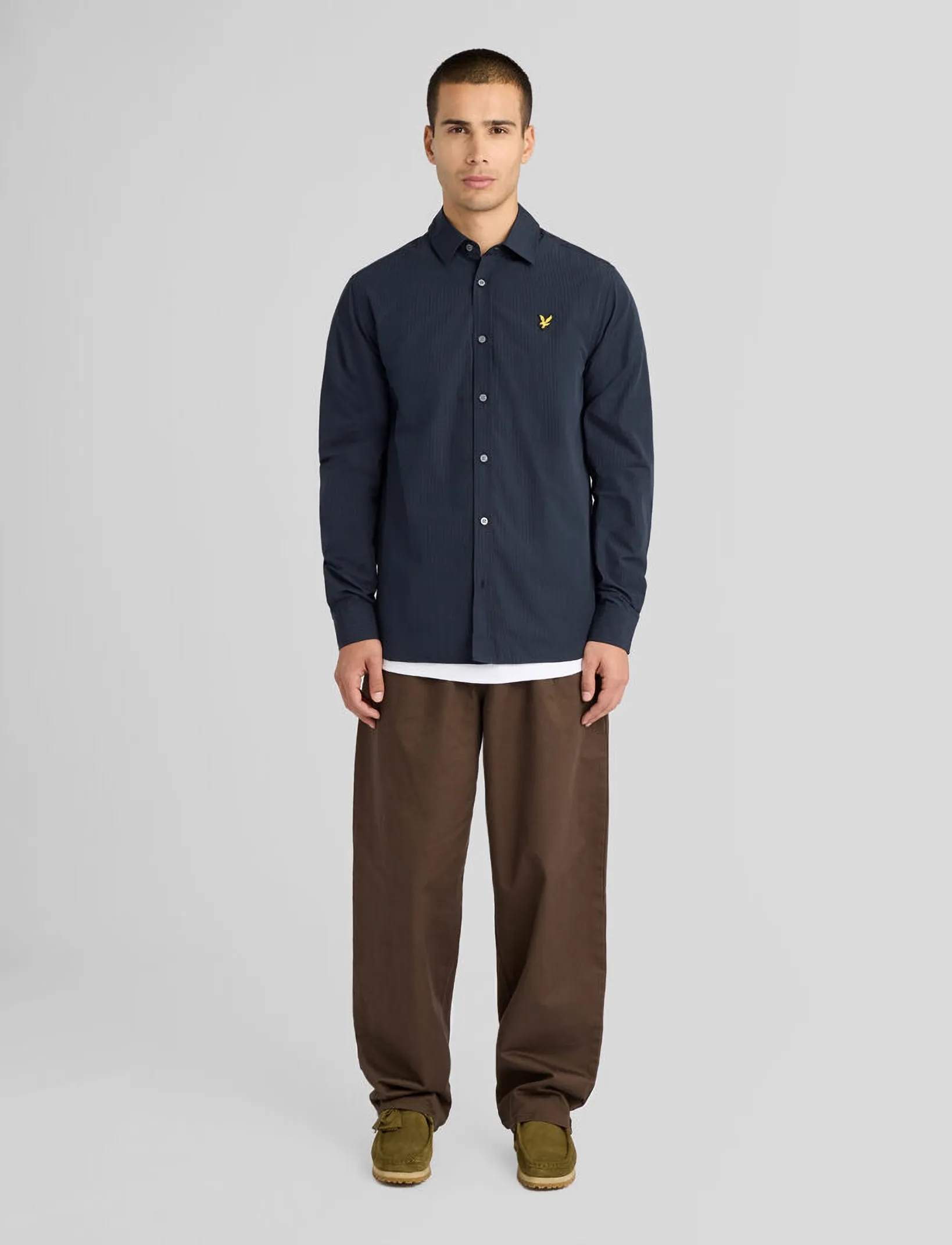 Lyle & Scott Windowpane Shirt casual skjortor herr – bild 3