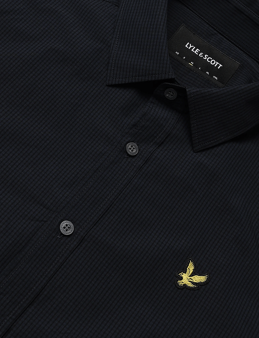 Lyle & Scott - Windowpane Shirt - casual skjorter - dark navy - 2