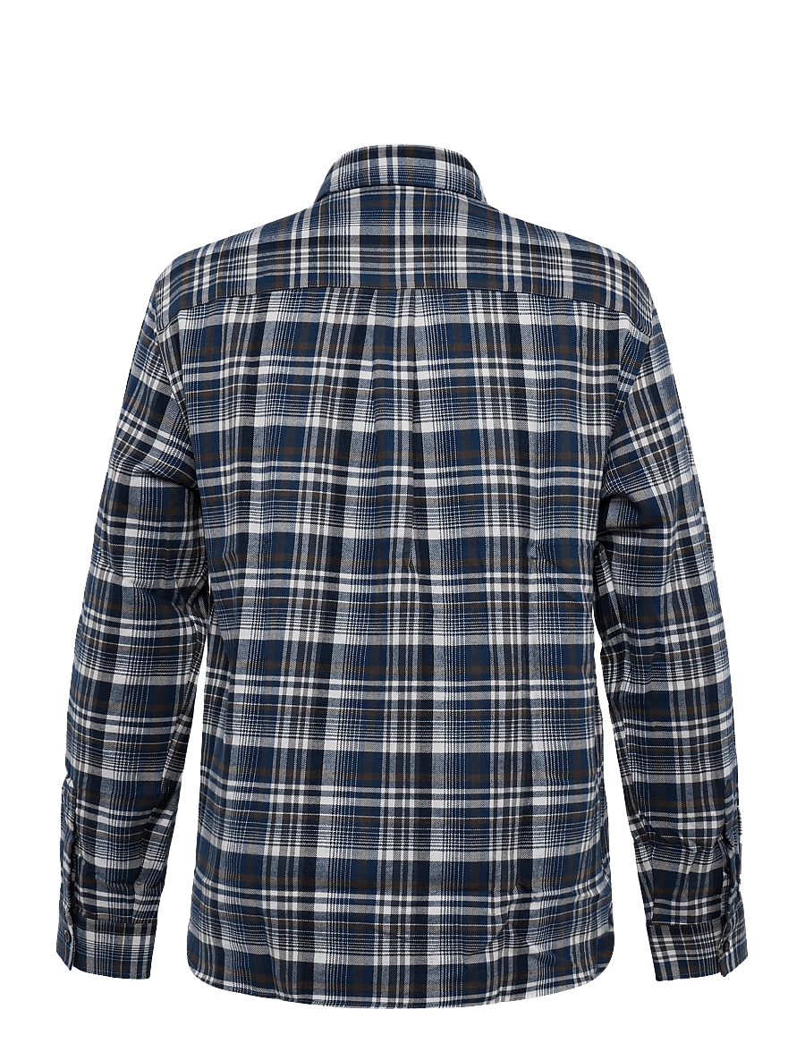 Lyle & Scott - Offset Check Shirt - rutiga skjortor - aegean blue - 1
