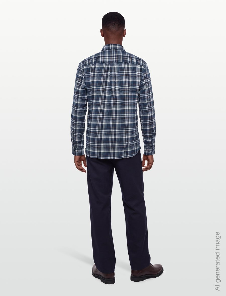 Lyle & Scott - Offset Check Shirt - checkered shirts - aegean blue - 4