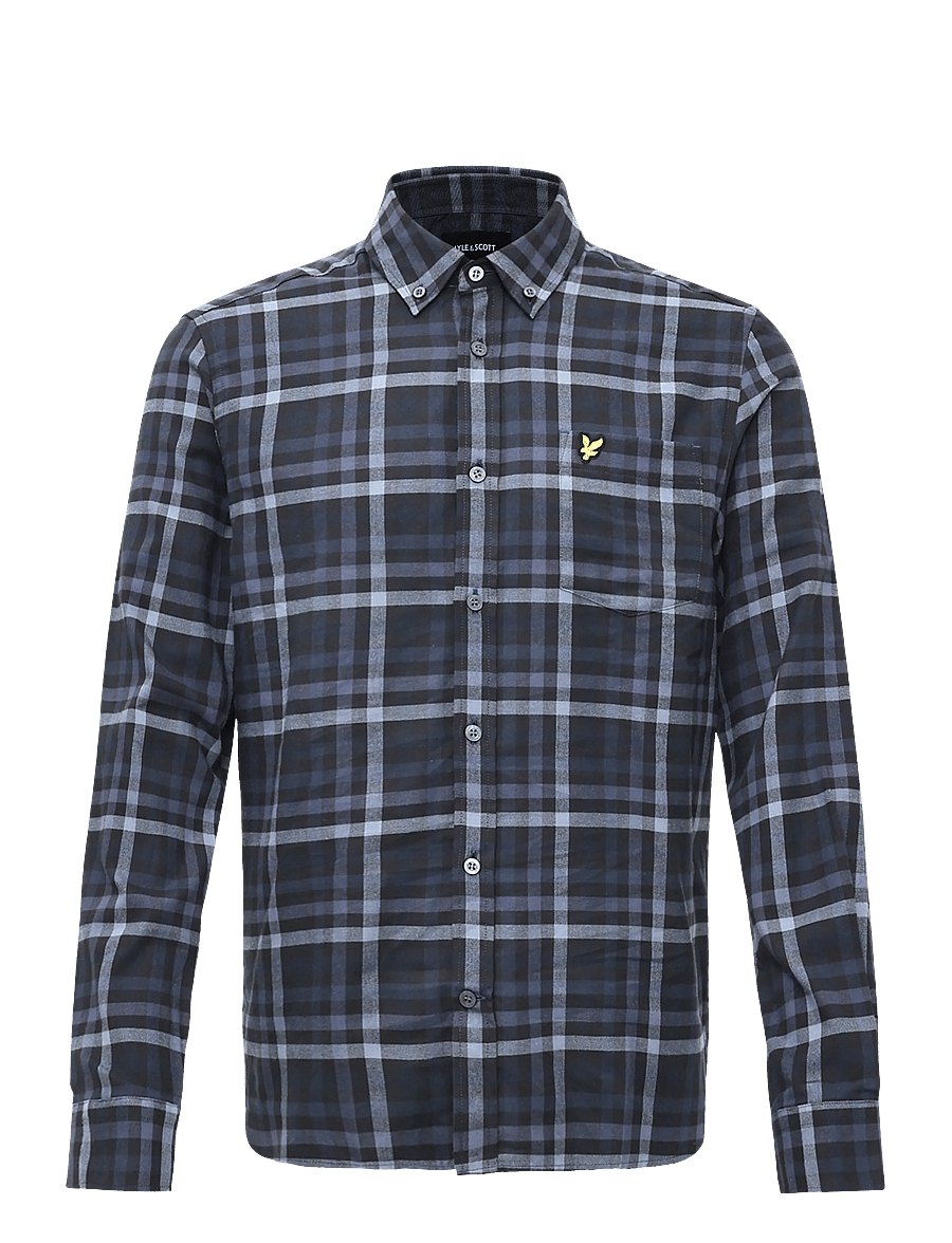 Lyle & Scott - Tonal Check Shirt - karierte hemden - dark navy - 1