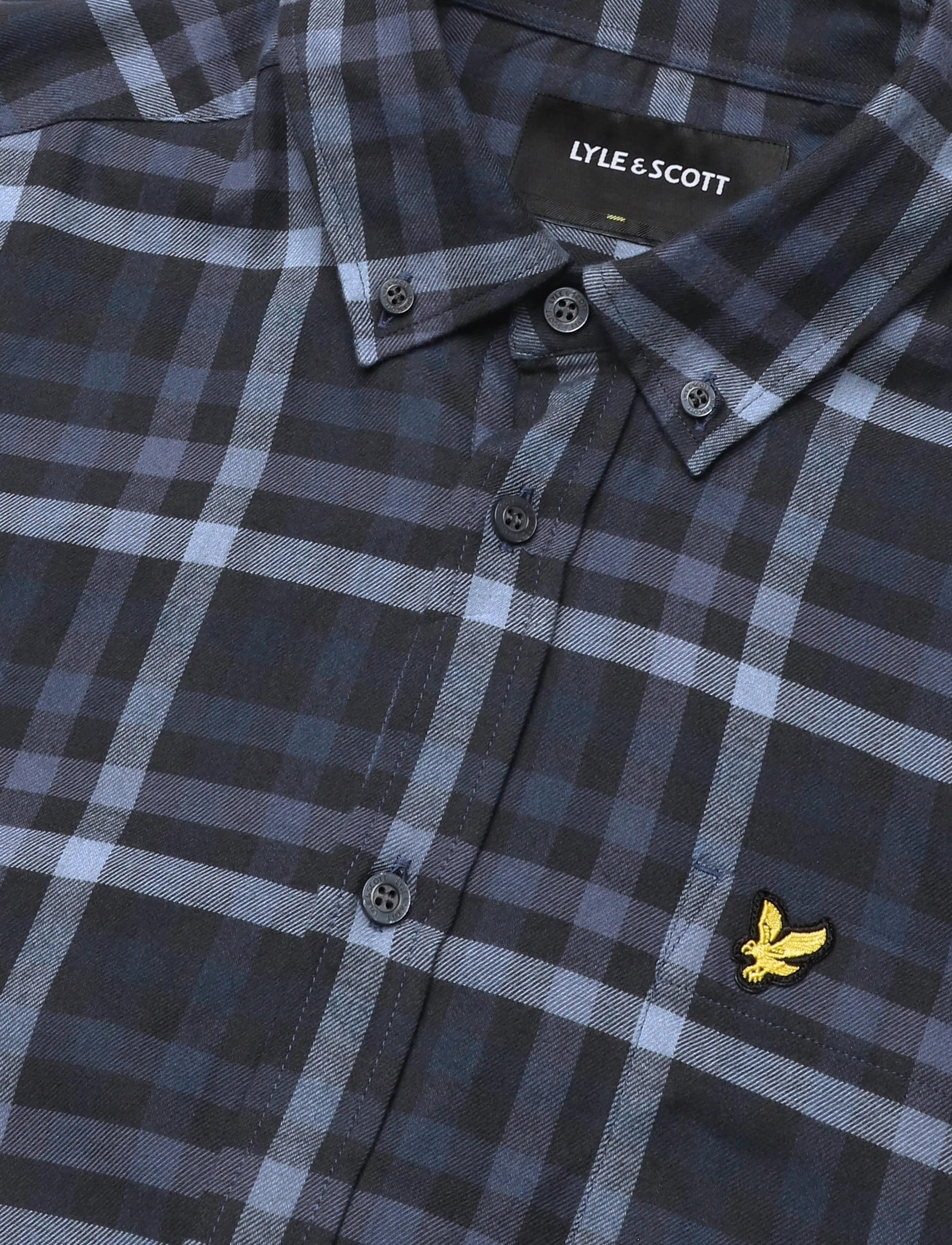 Lyle & Scott - Tonal Check Shirt - karierte hemden - dark navy - 5