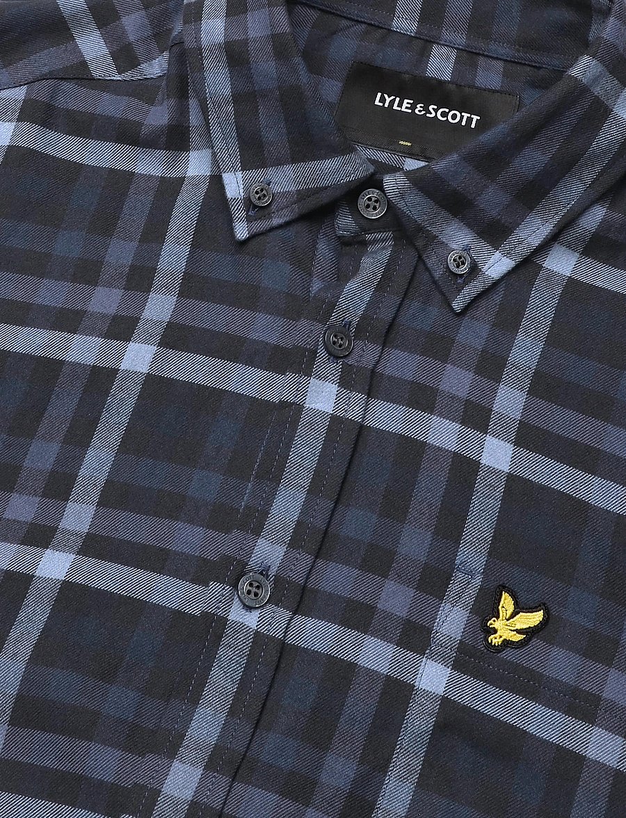 Lyle & Scott - Tonal Check Shirt - karierte hemden - dark navy - 5