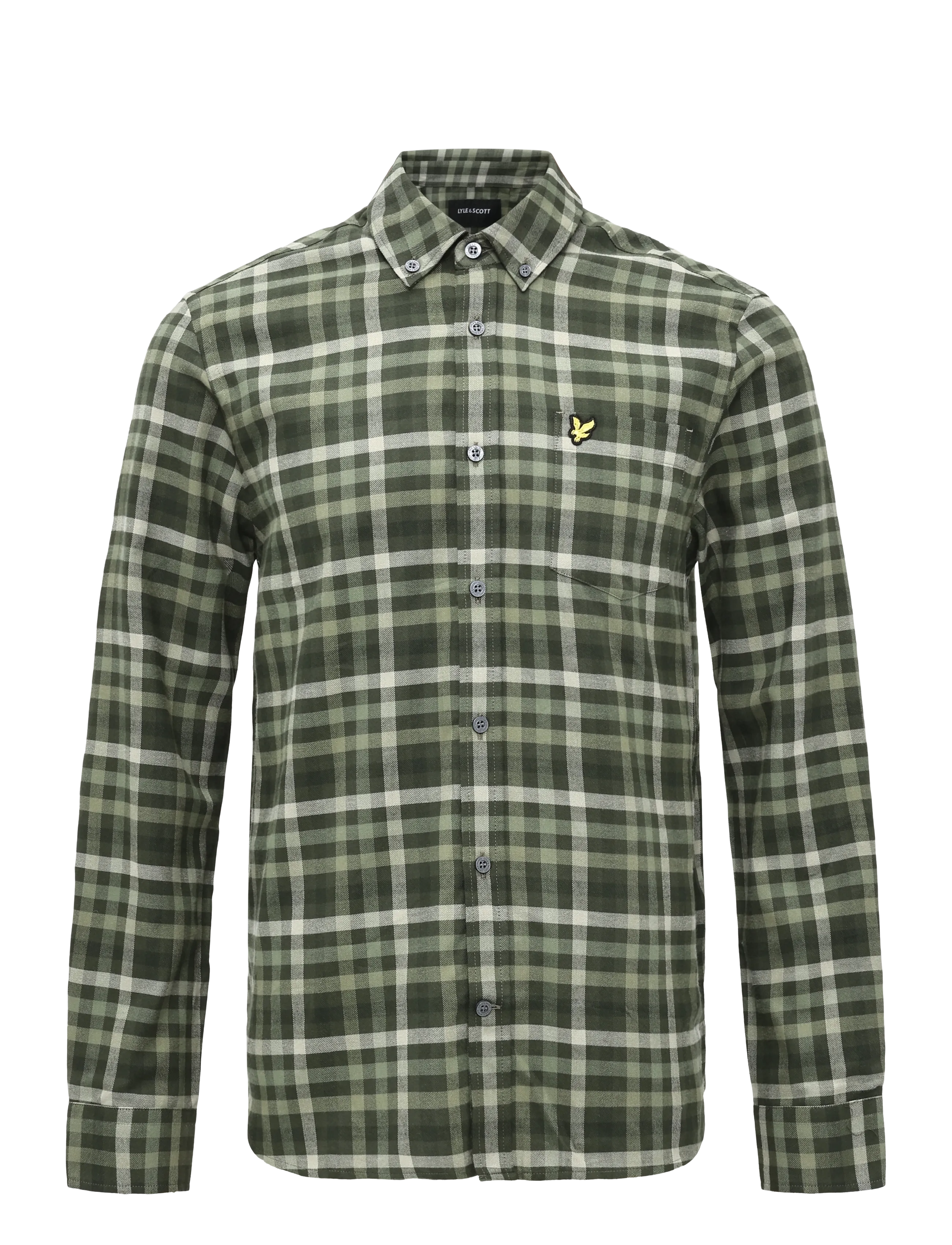 Lyle & Scott Tonal Check Shirt - Kleidung - DEEP DEPTHS / green