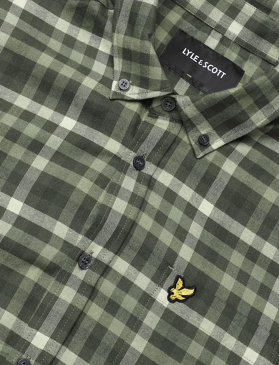 Lyle & Scott - Tonal Check Shirt - rūtaini krekli - deep depths - 2
