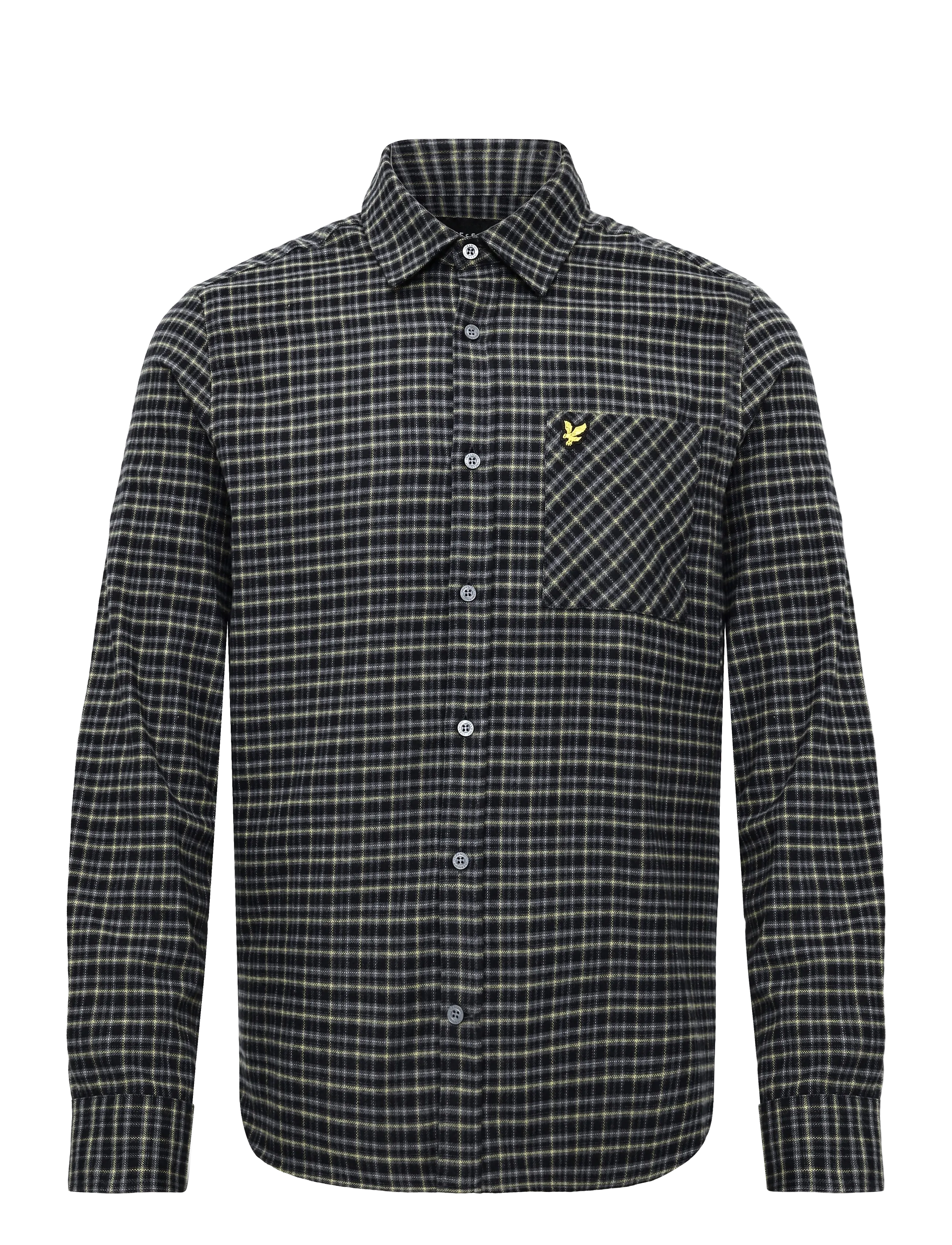 Lyle & Scott Tartan Flannel Shirt - Kleidung - JET BLACK / black