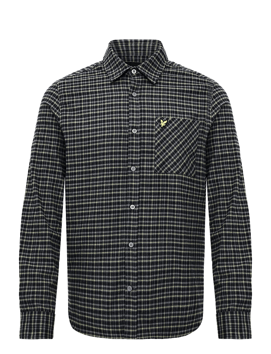 Lyle & Scott - Tartan Flannel Shirt - flannel shirts - jet black - 0