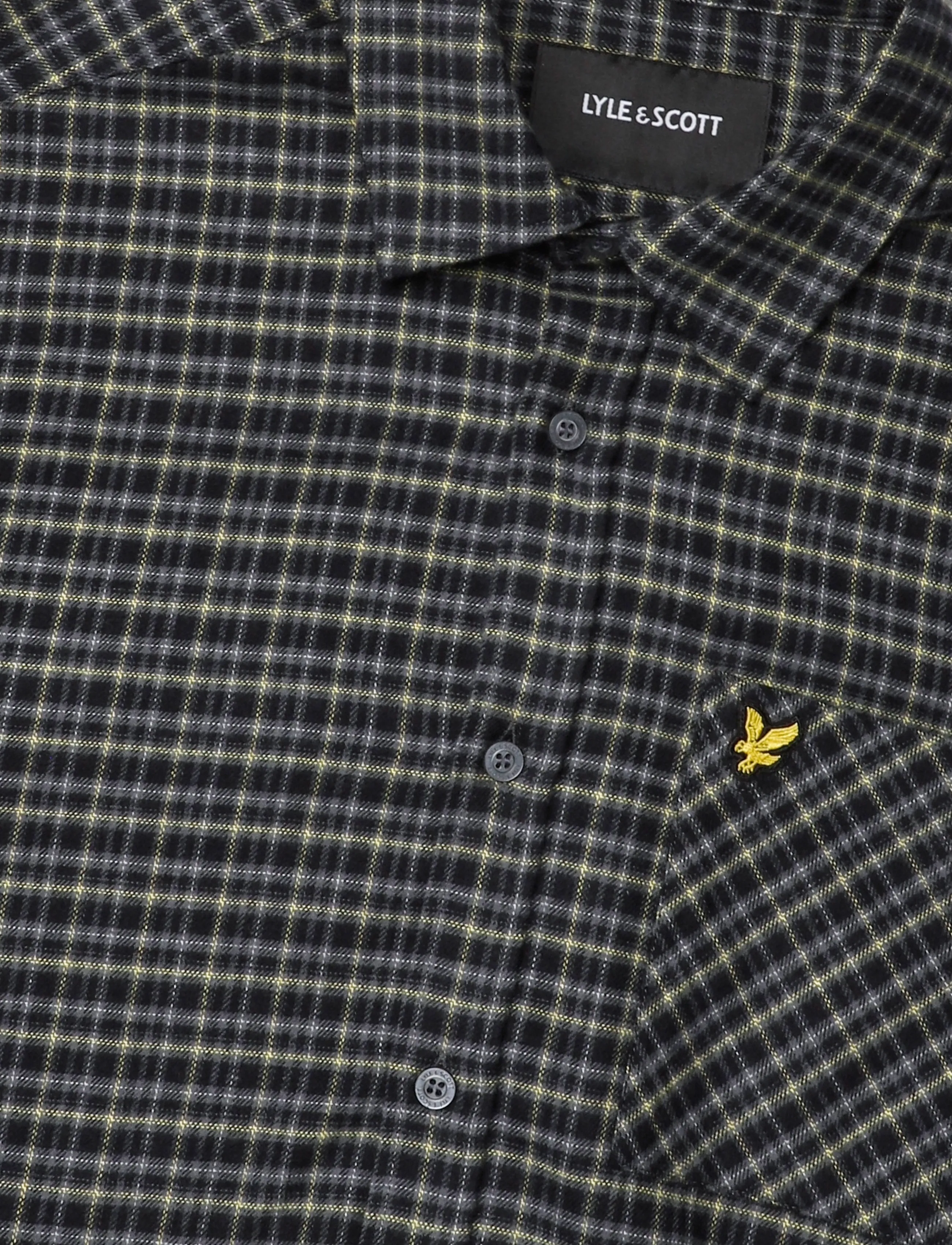 Lyle & Scott - Tartan Flannel Shirt - jet black - 2