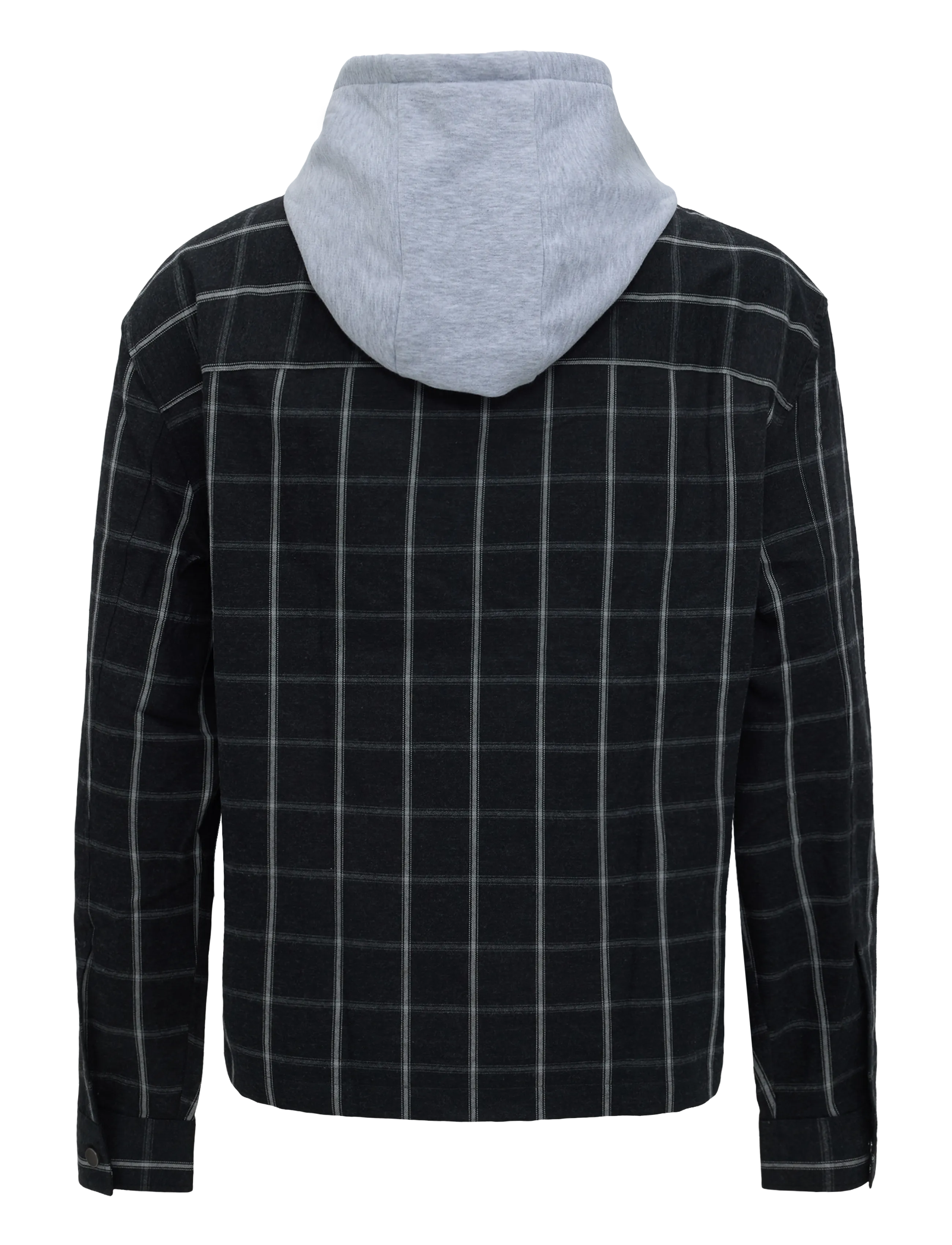 Lyle & Scott - Check Hooded Overshirt - checkered shirts - jet black - 2