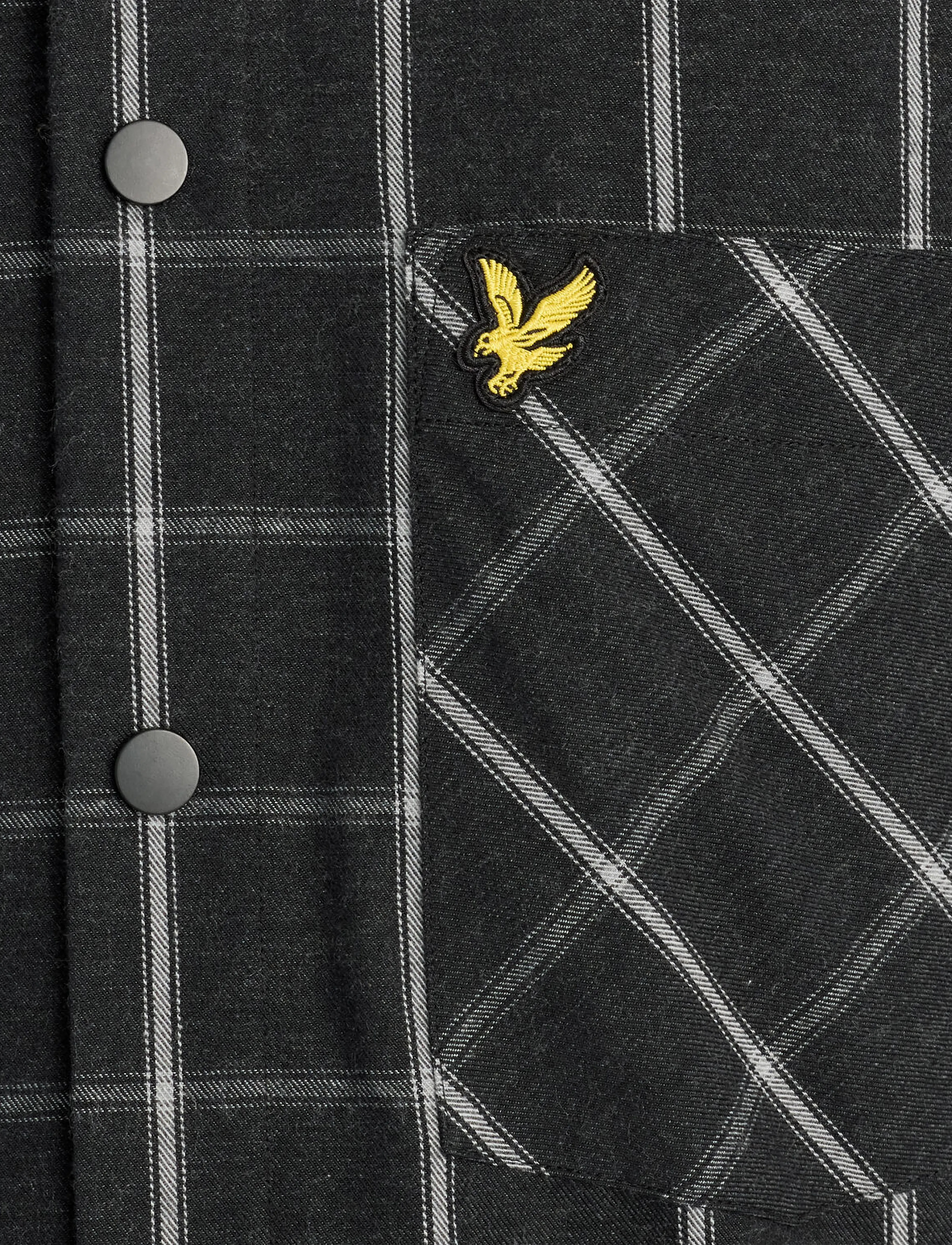 Lyle & Scott - Check Hooded Overshirt - jet black - 5