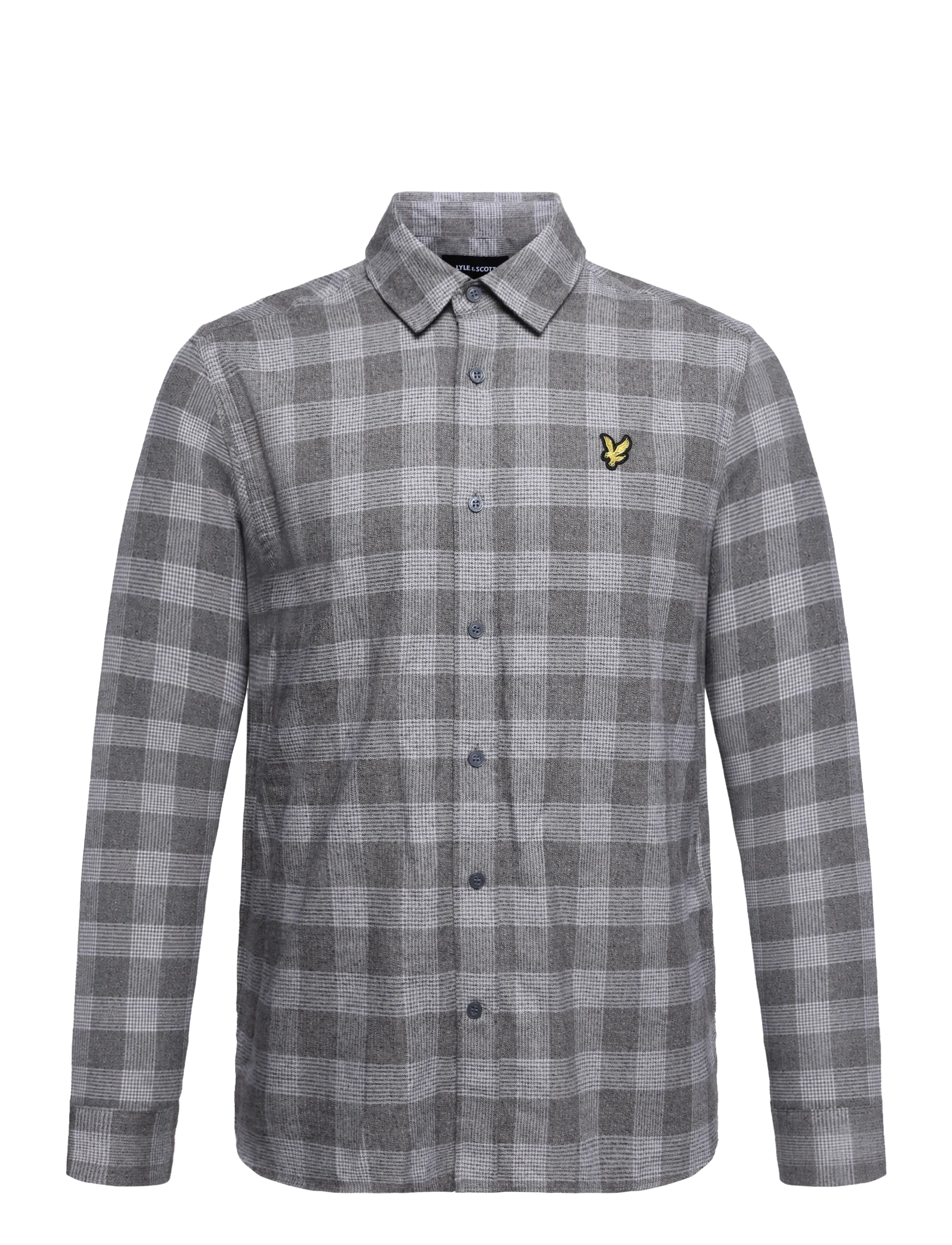 Lyle & Scott - Static Check Flannel Shirt - flanell-hemden - static grey - 1