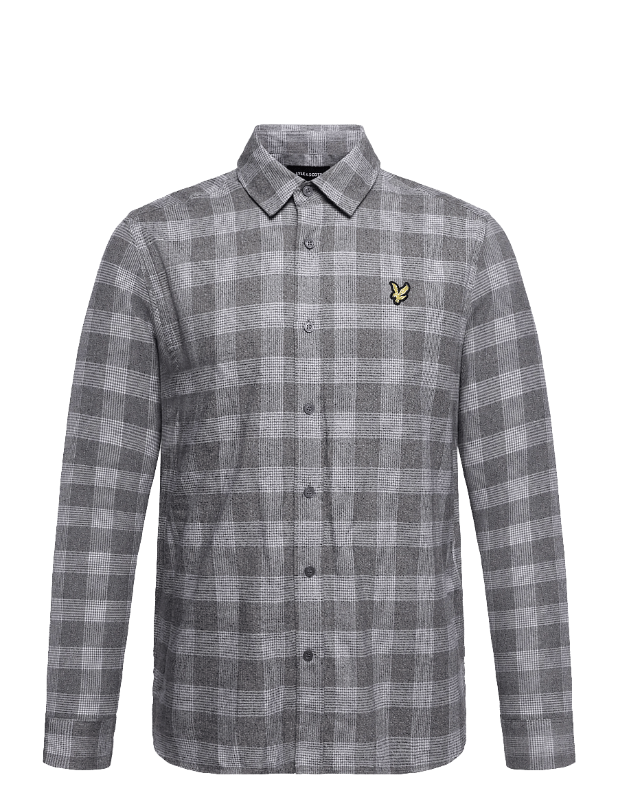 Lyle & Scott - Static Check Flannel Shirt - flanell-hemden - static grey - 1