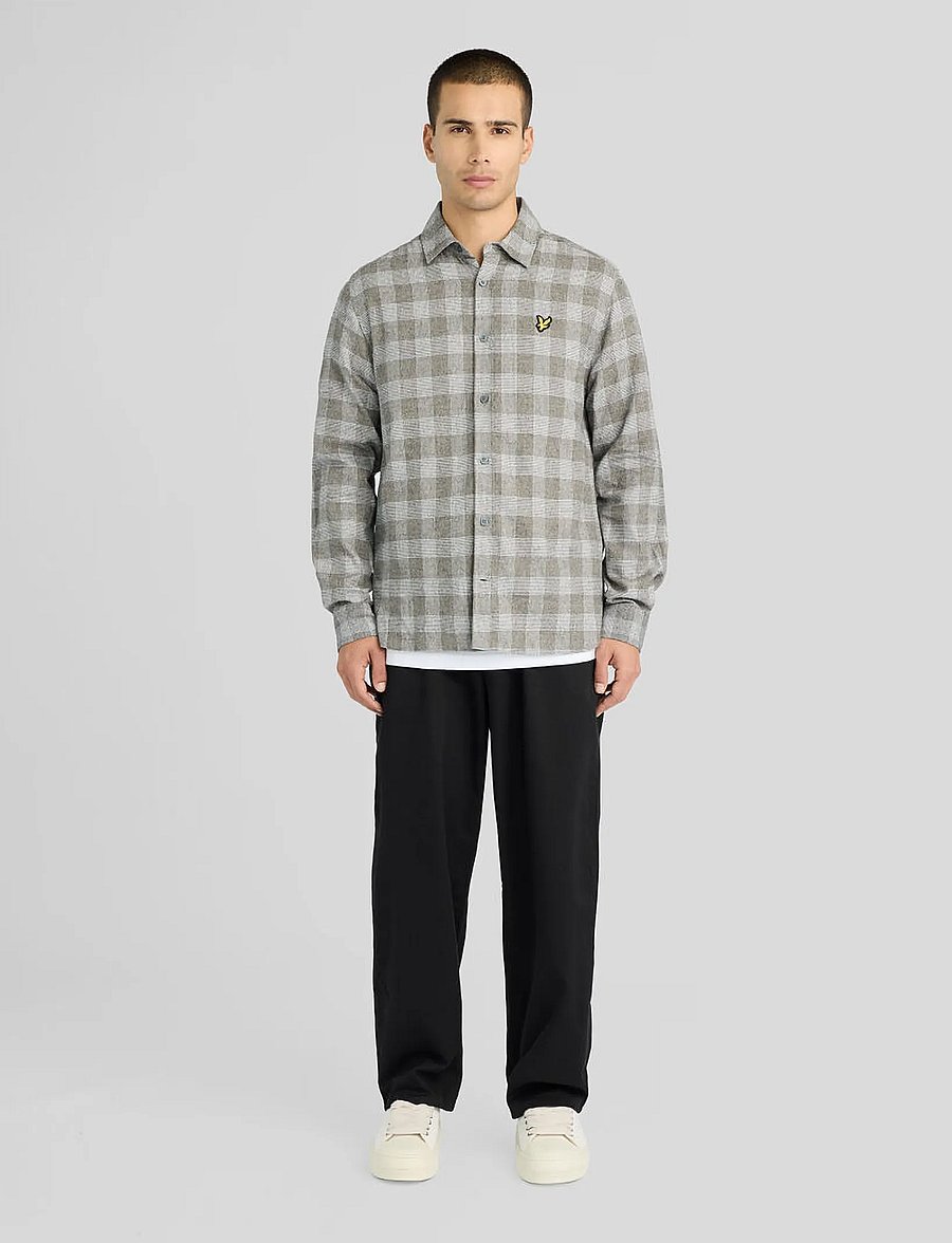 Lyle & Scott - Static Check Flannel Shirt - flanell-hemden - static grey - 4