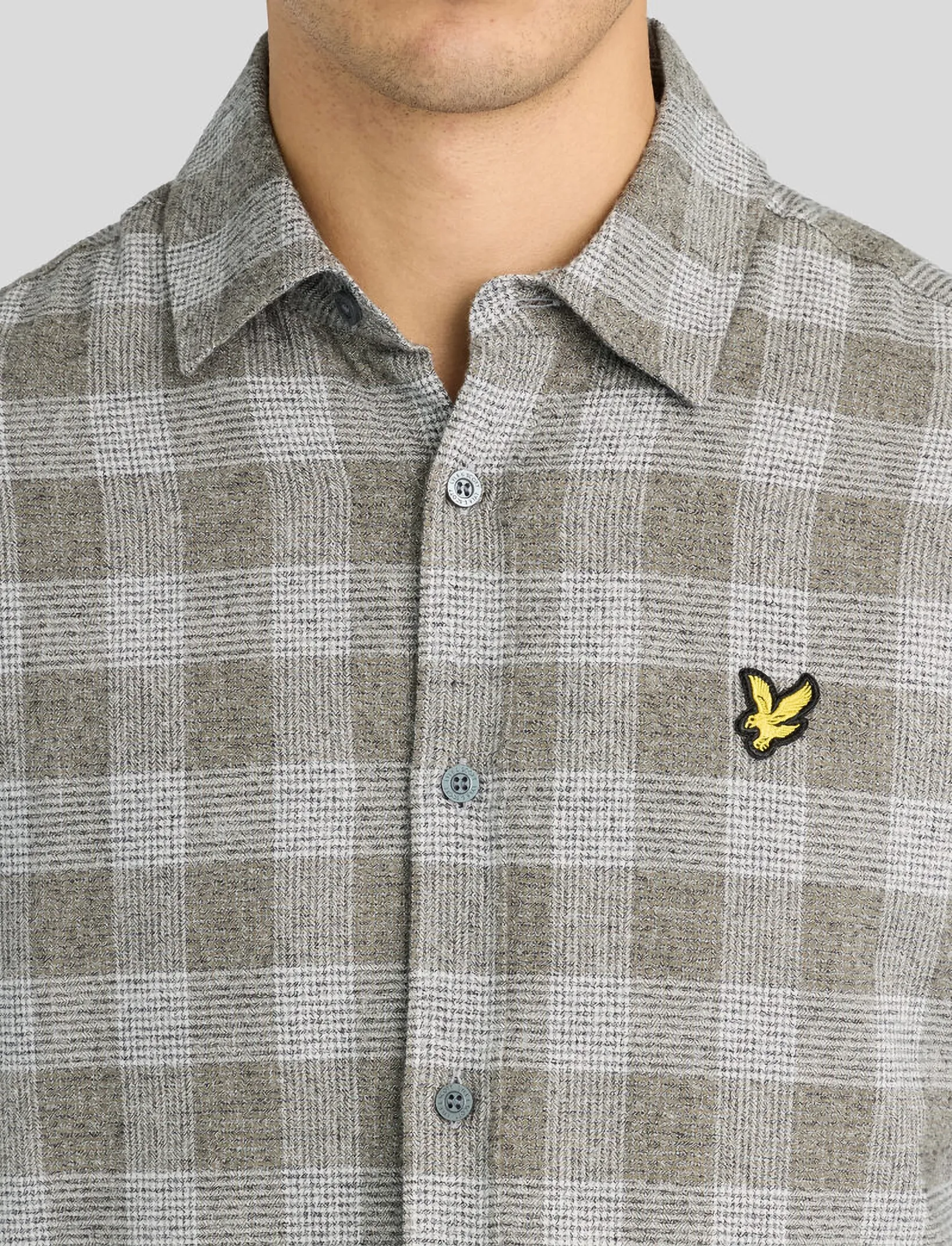 Lyle & Scott - Static Check Flannel Shirt - flanell-hemden - static grey - 5