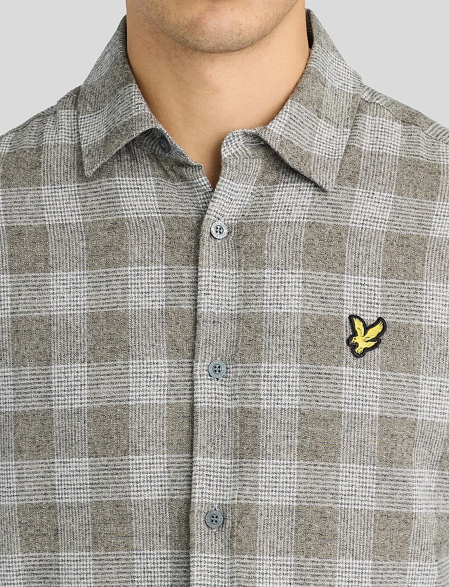 Lyle & Scott - Static Check Flannel Shirt - flanell-hemden - static grey - 5