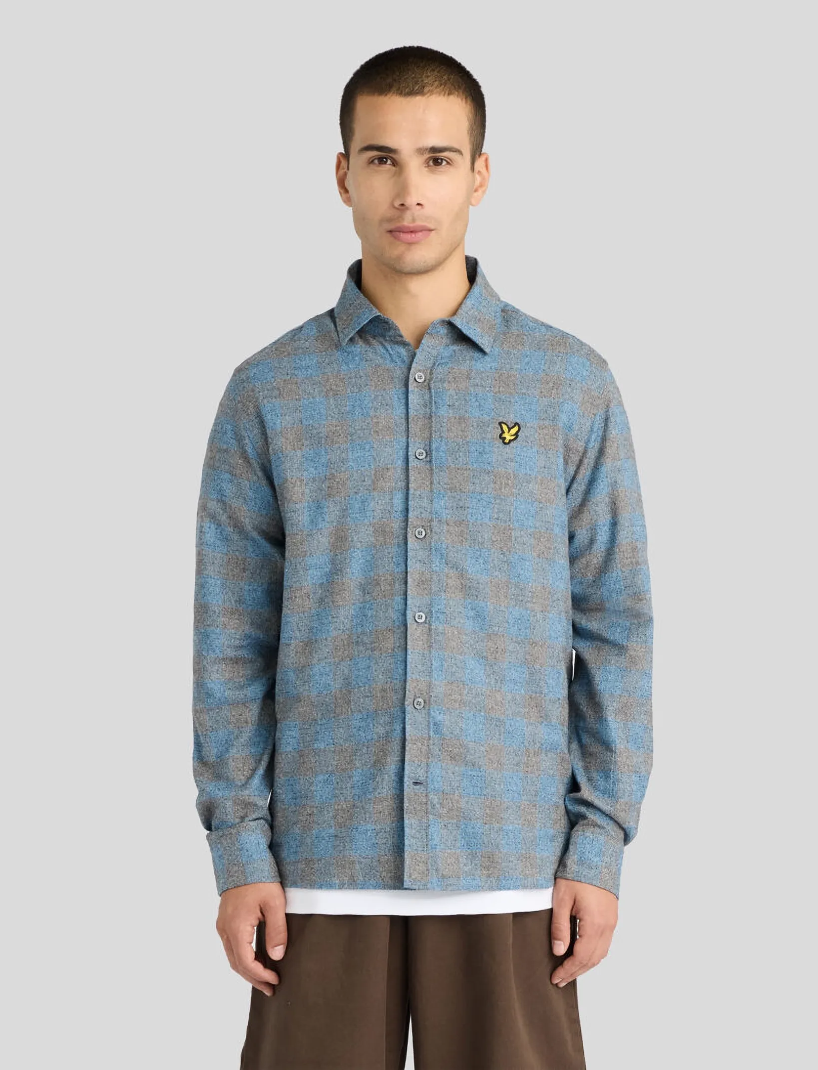 Lyle & Scott Static Check Flannel Shirt - Rutiga skjortor - YALE BLUE / blue