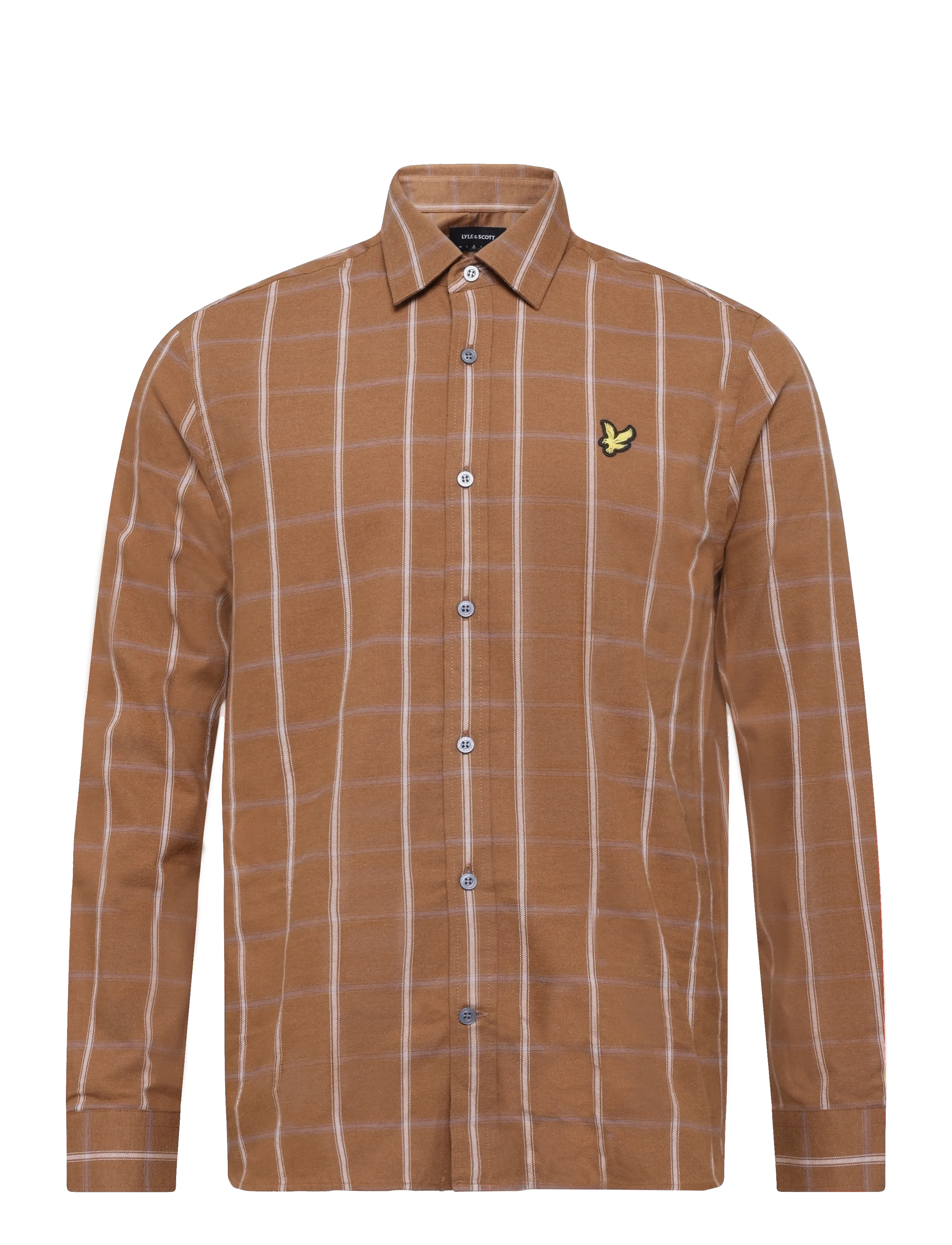 Lyle & Scott Broad Windowpane Check Shirt - Skjorter - CHESTNUT BROWN / brown
