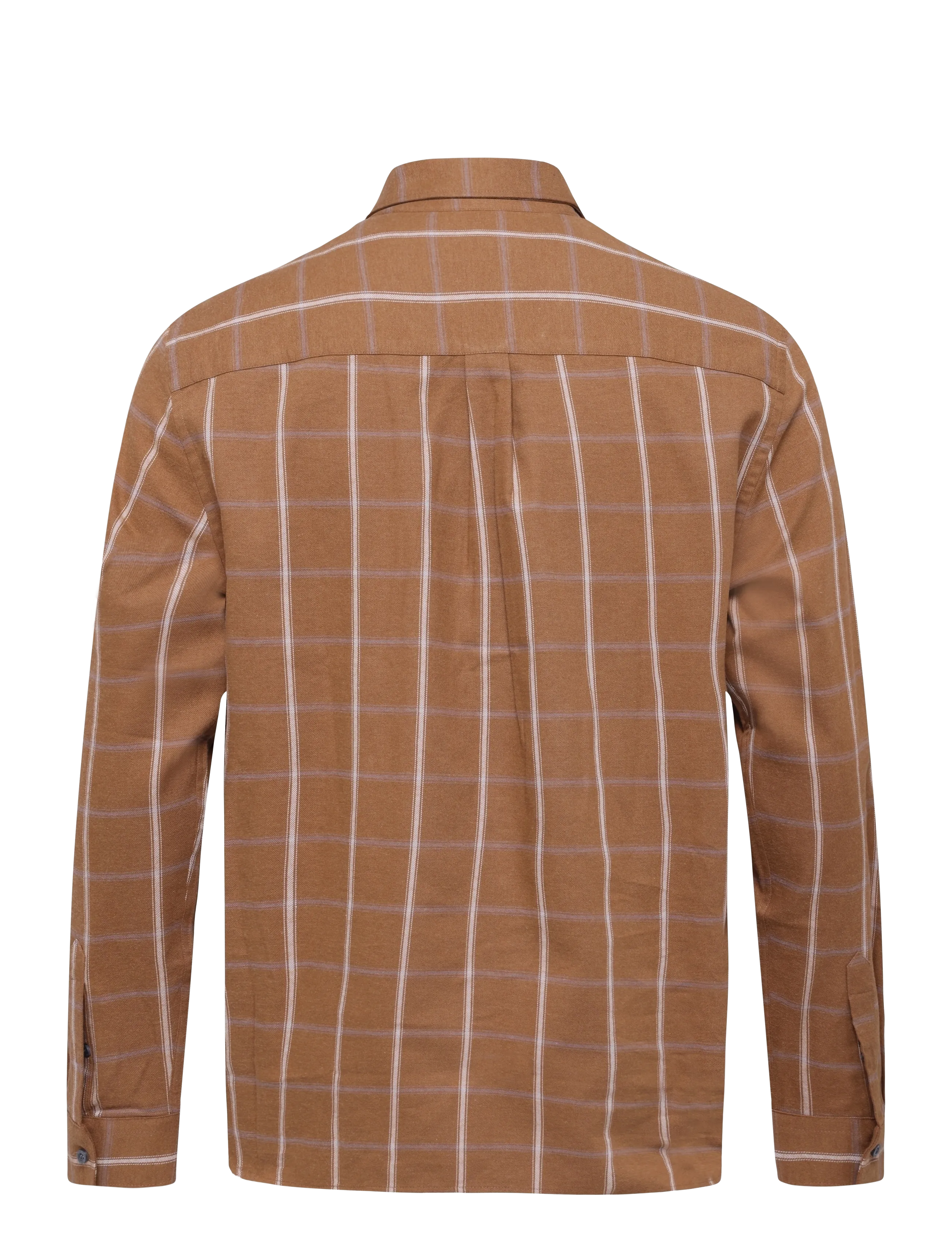Lyle & Scott - Broad Windowpane Check Shirt - julegaver under 1000kr - chestnut brown - 2