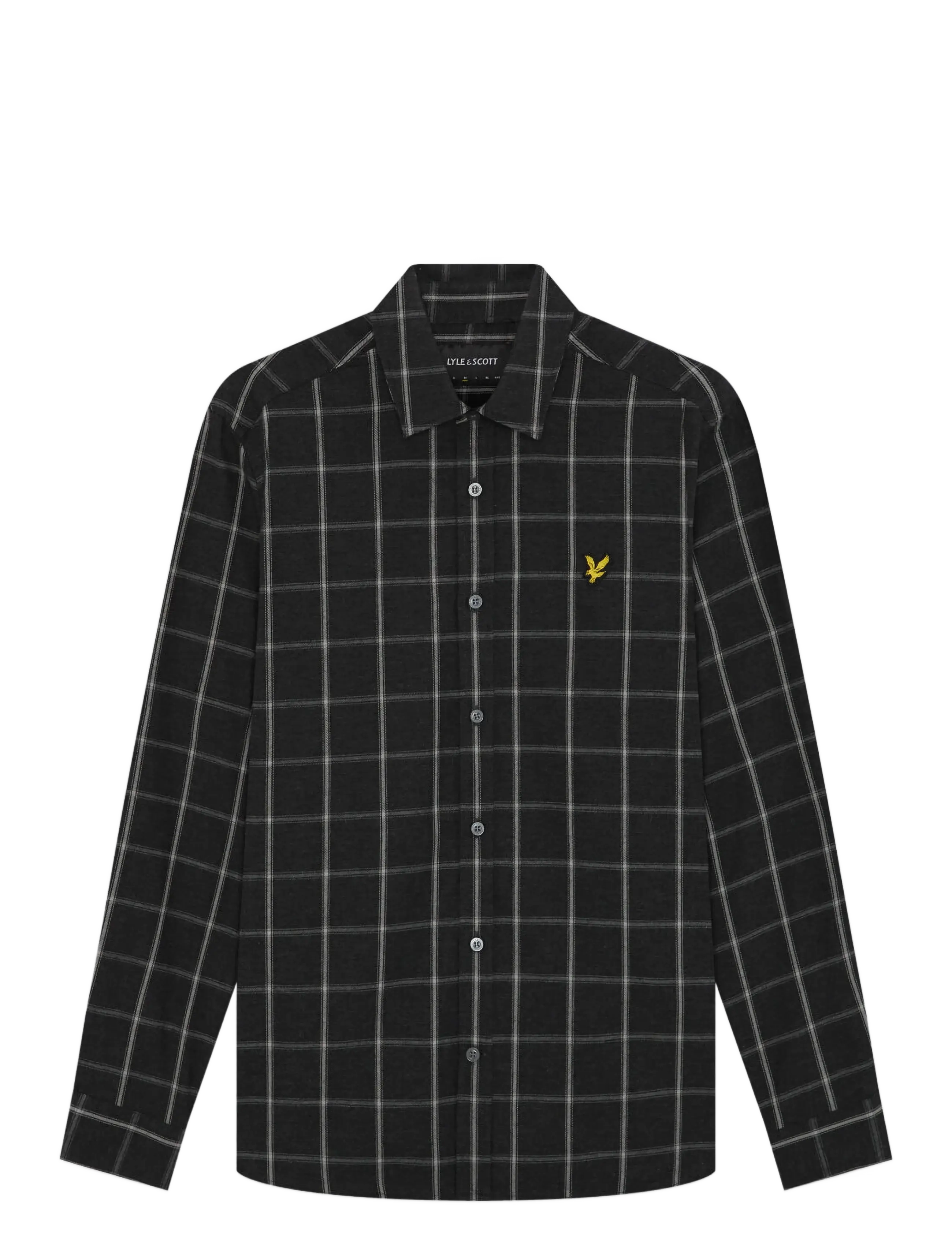Lyle & Scott - Broad Windowpane Check Shirt - ruudulised särgid - jet black - 1