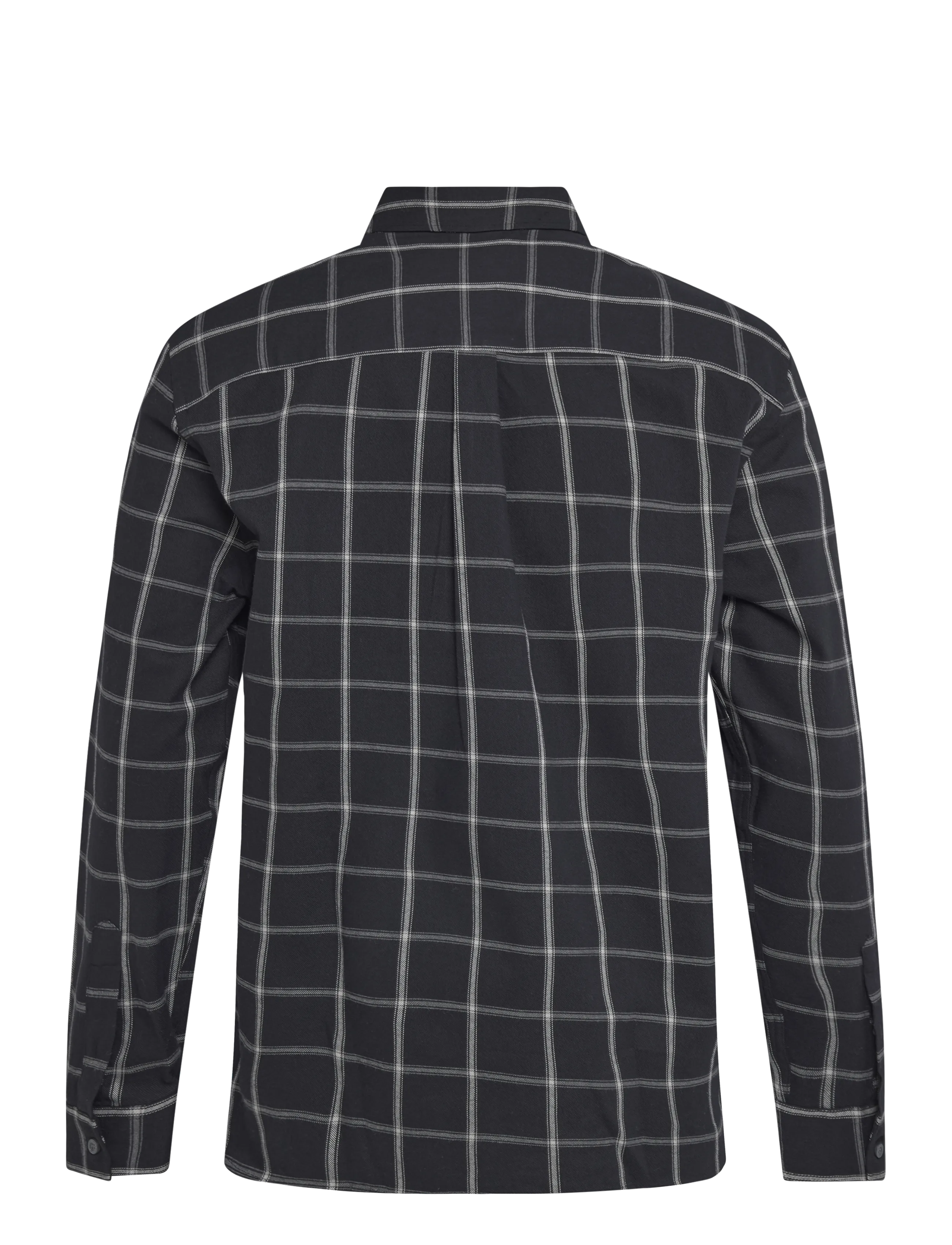 Lyle & Scott - Broad Windowpane Check Shirt - rutiga skjortor - jet black - 2