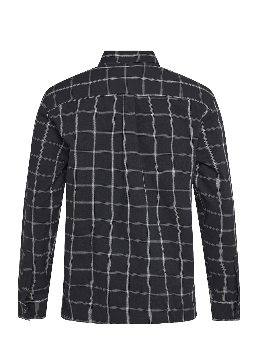 Lyle & Scott - Broad Windowpane Check Shirt - rutiga skjortor - jet black - 2