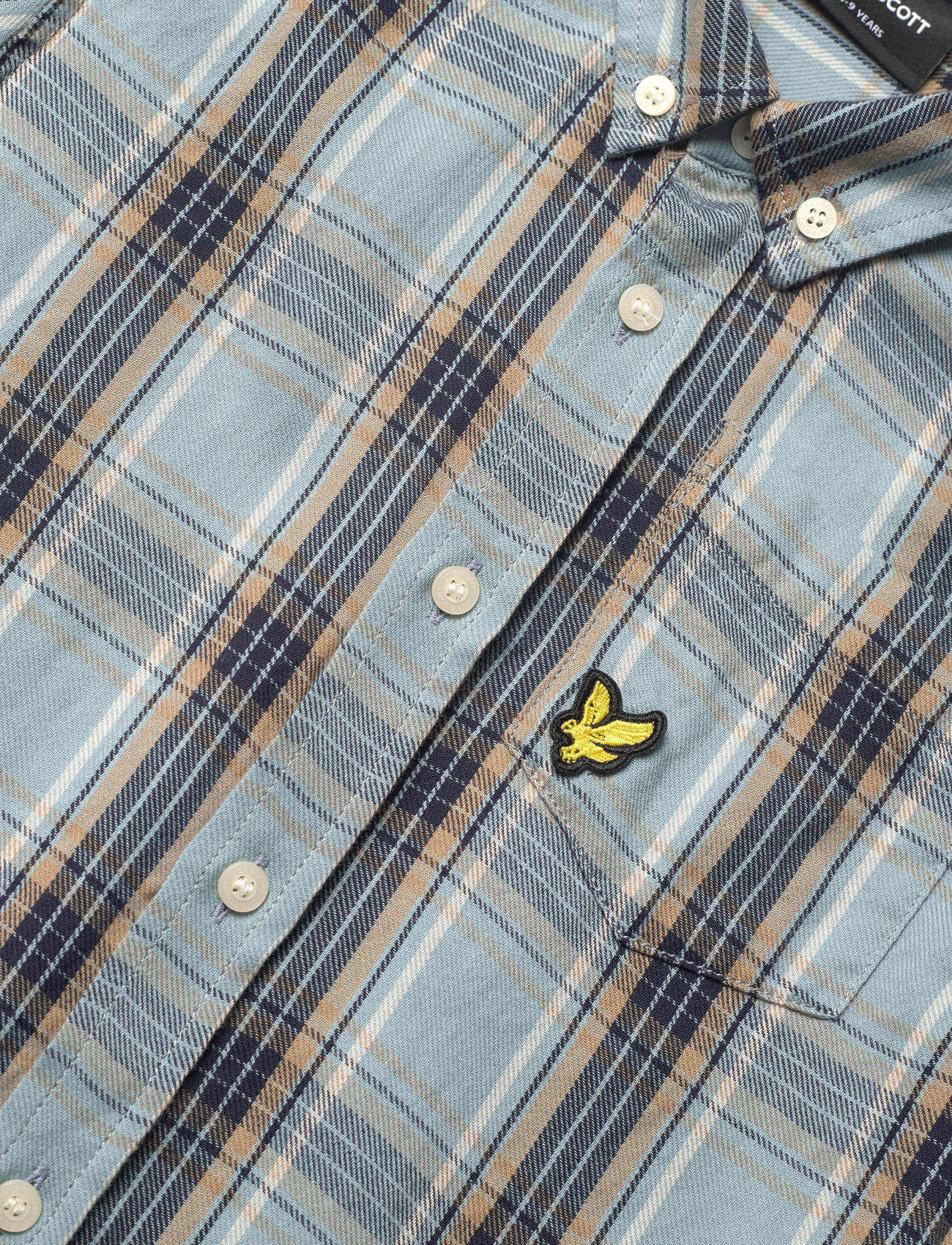 Lyle & Scott - Button Down Check Shirt - a19 slate blue - 2