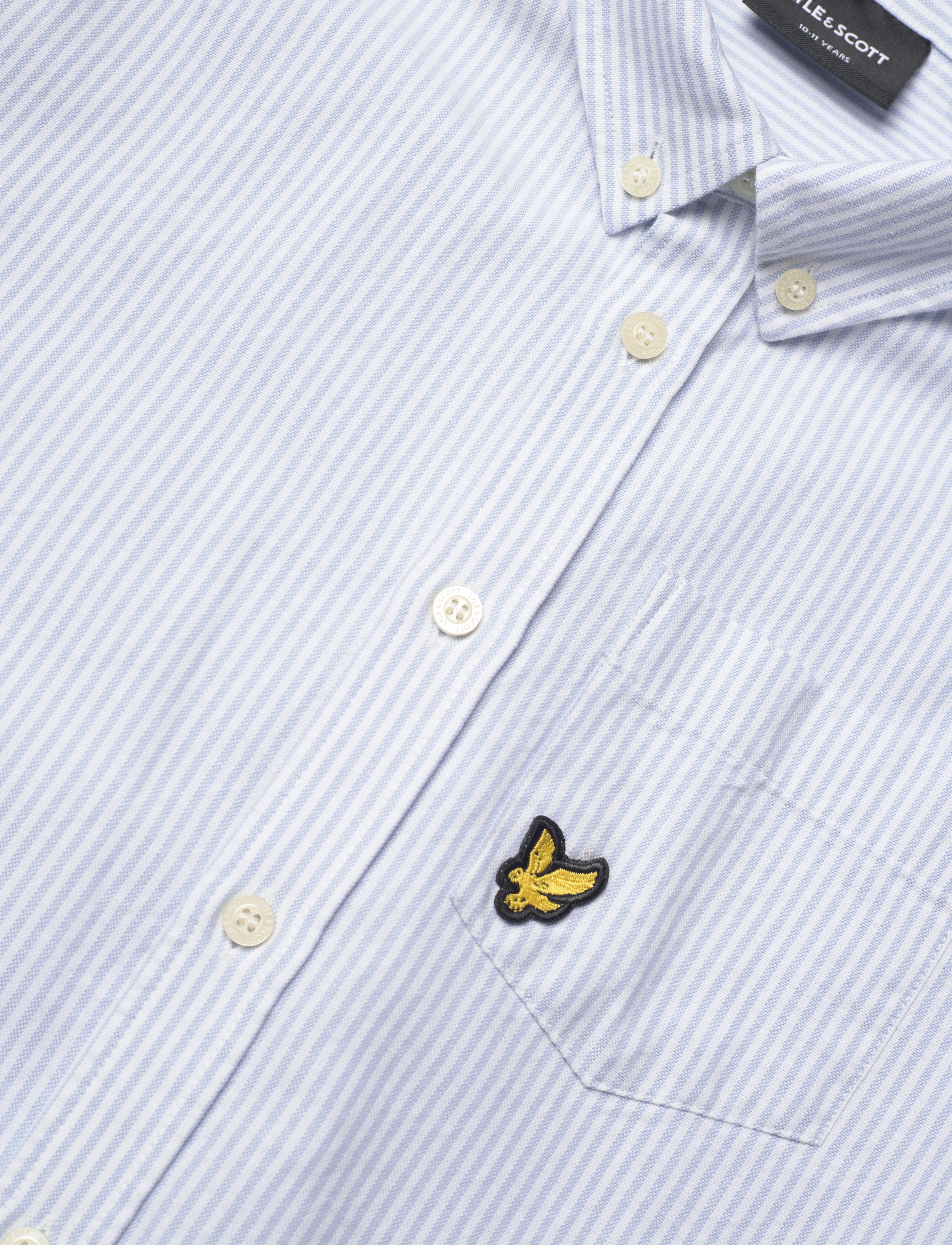 Lyle & Scott - Stripe Oxford Shirt - w490 light blue/ white - 2