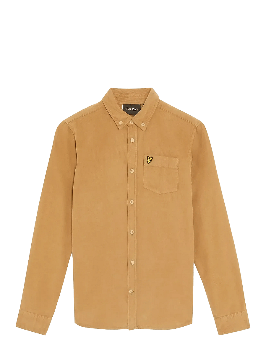 Lyle & Scott - Needle Cord Shirt - chemises à manches longues - x851 tigers eye - 1