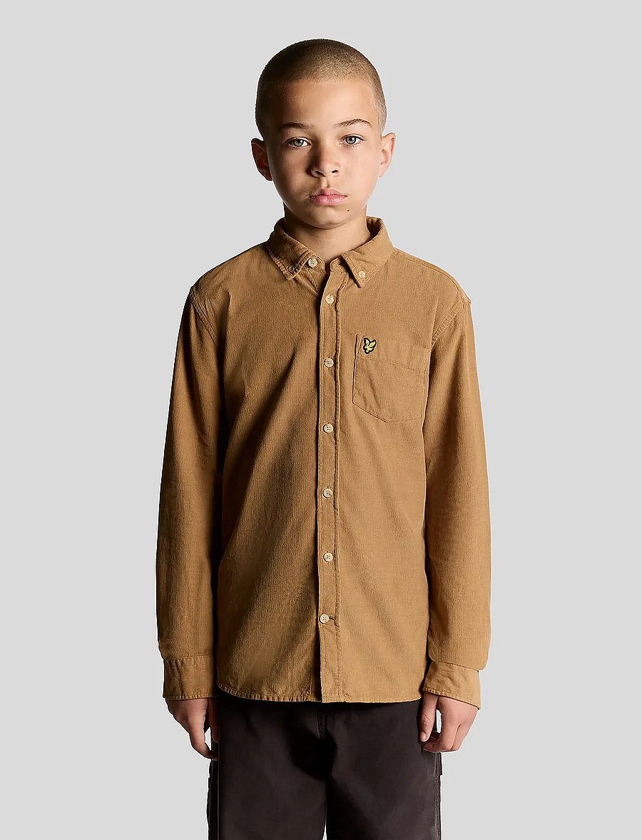 Lyle & Scott - Needle Cord Shirt - chemises à manches longues - x851 tigers eye - 0