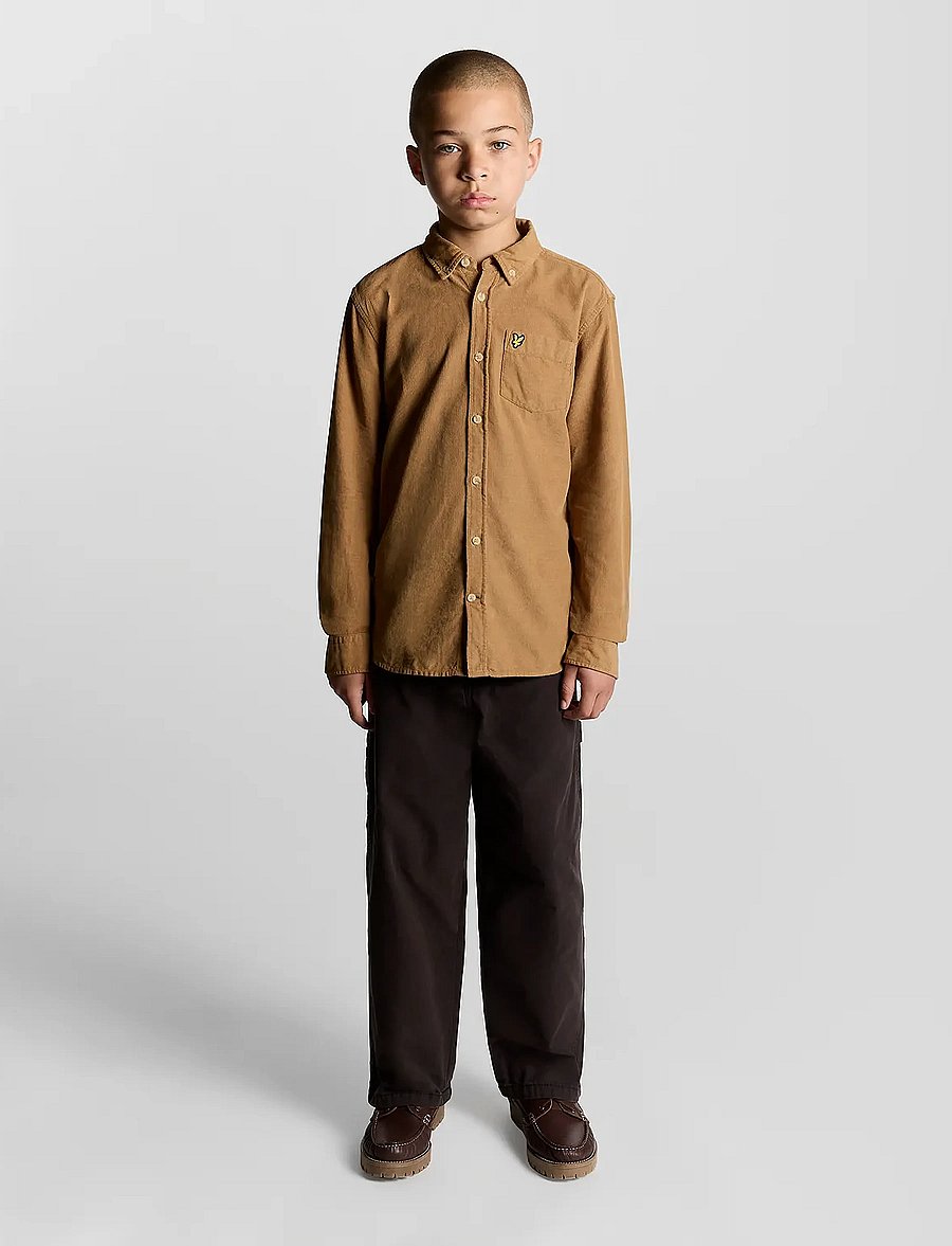 Lyle & Scott - Needle Cord Shirt - chemises à manches longues - x851 tigers eye - 3