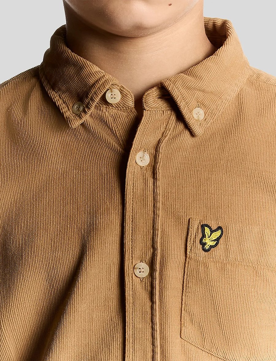 Lyle & Scott - Needle Cord Shirt - chemises à manches longues - x851 tigers eye - 4