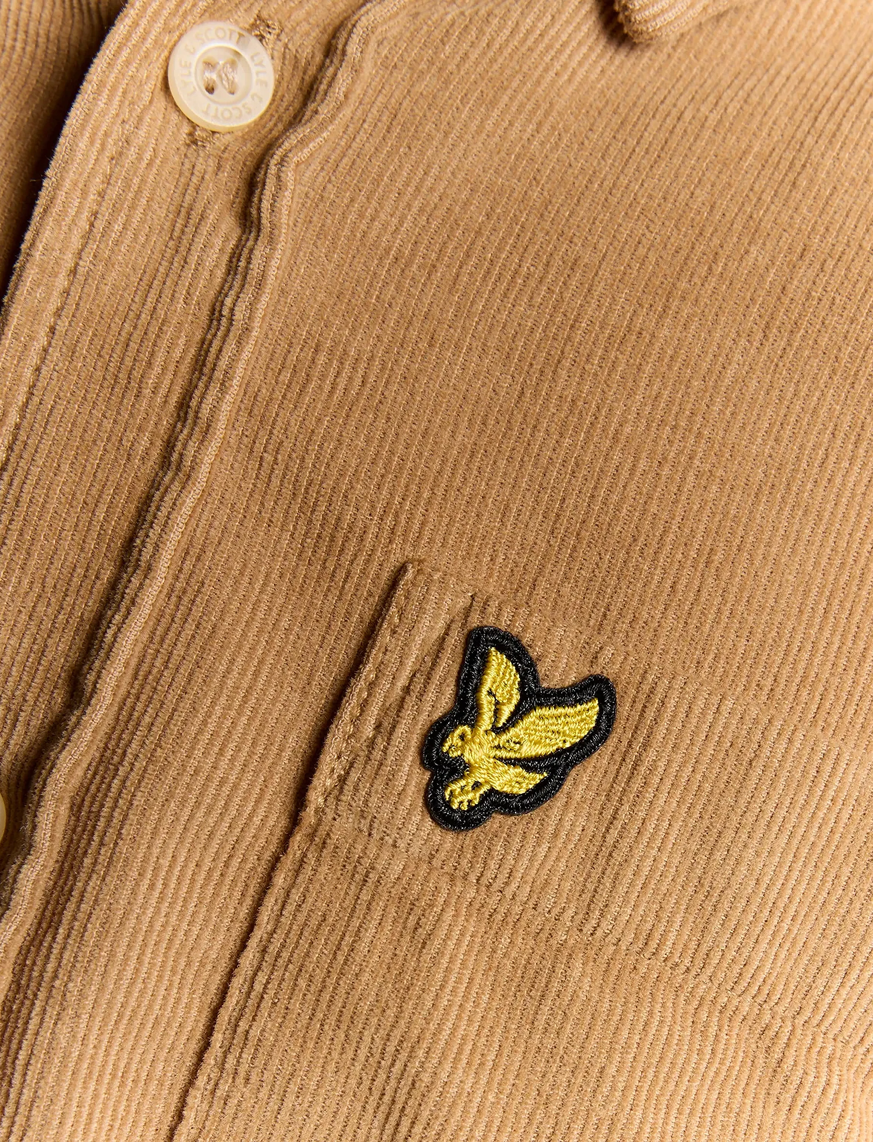 Lyle & Scott - Needle Cord Shirt - långärmade skjortor - x851 tigers eye - 5