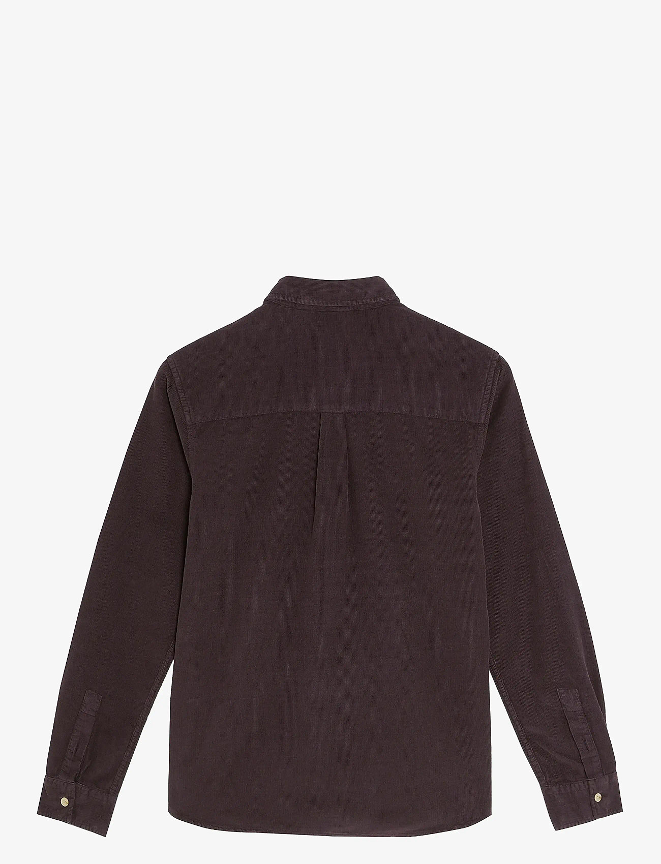 Lyle & Scott - Needle Cord Shirt - langærmede skjorter - x868 dusky maroon - 1