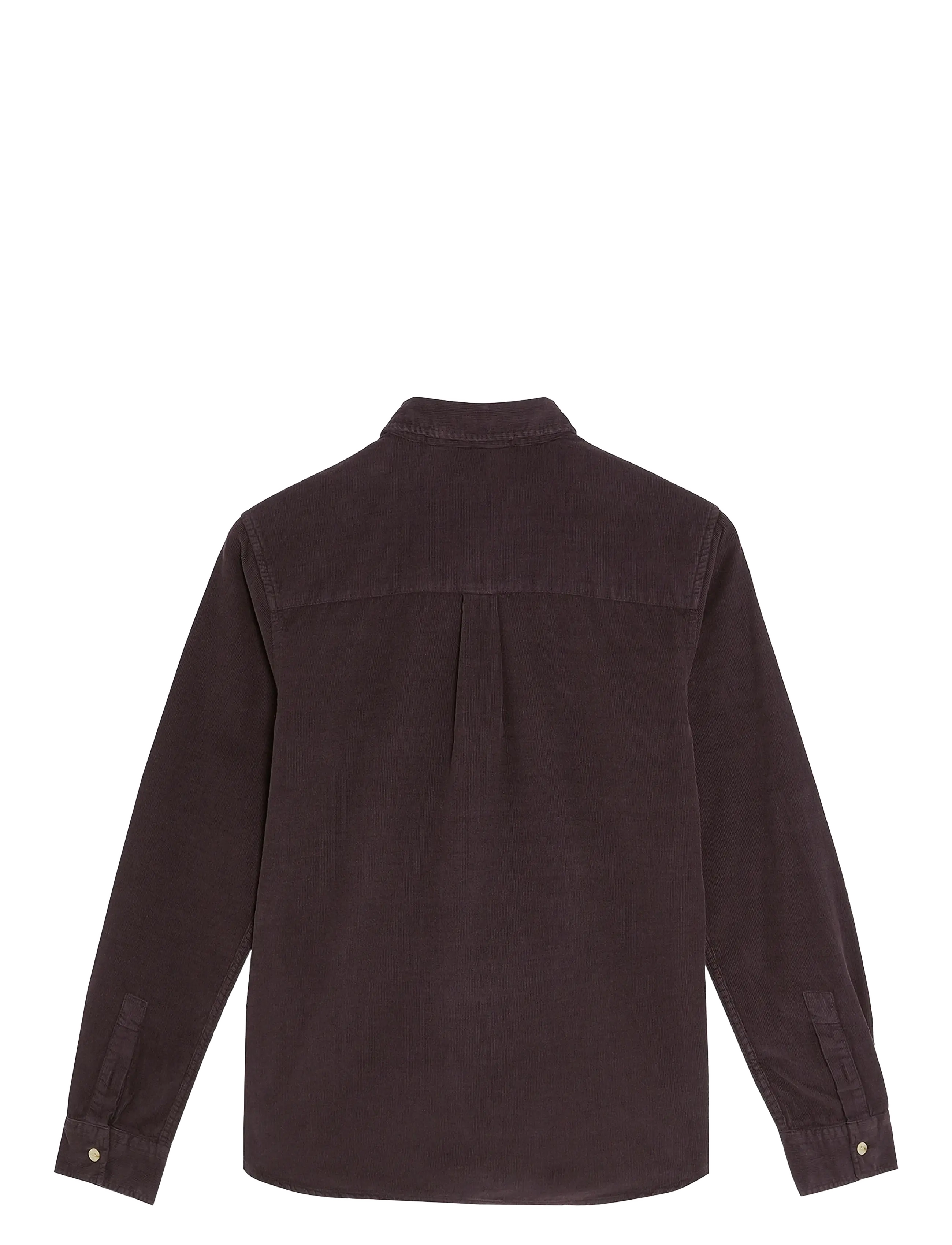 Lyle & Scott - Needle Cord Shirt - långärmade skjortor - x868 dusky maroon - 1