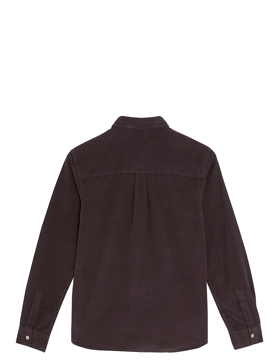 Lyle & Scott - Needle Cord Shirt - pikkade varrukatega särgid - x868 dusky maroon - 1