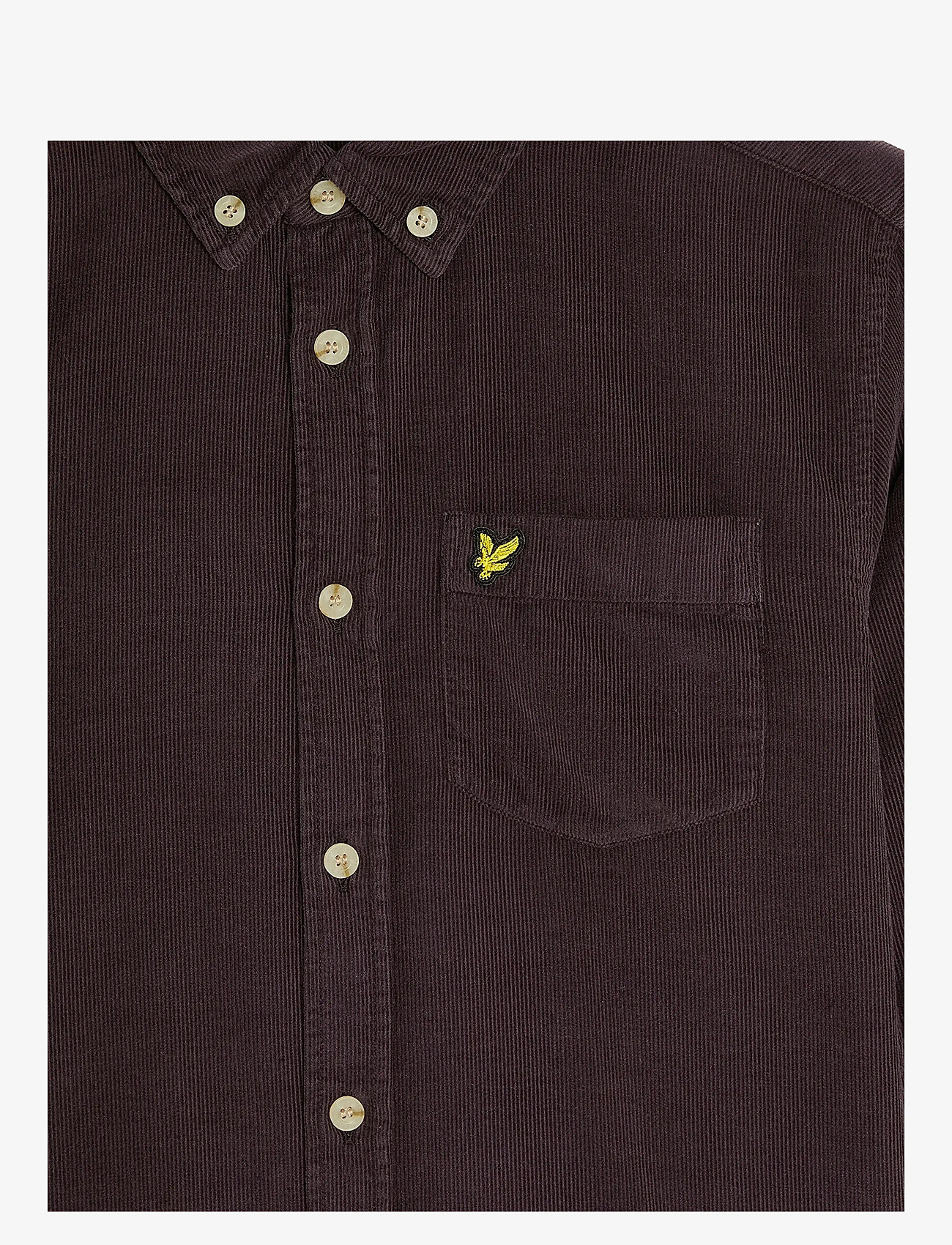 Lyle & Scott - Needle Cord Shirt - langærmede skjorter - x868 dusky maroon - 2