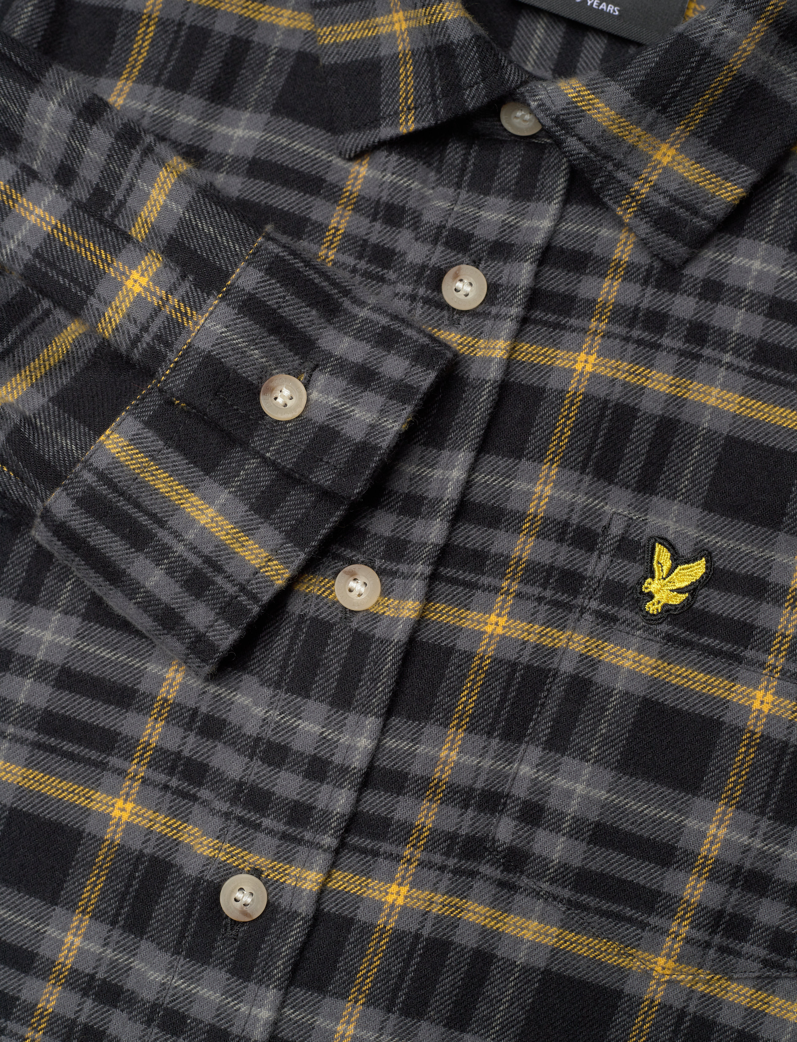 Lyle & Scott - Brushed Flannel Tartan Shirt - jet black - 1